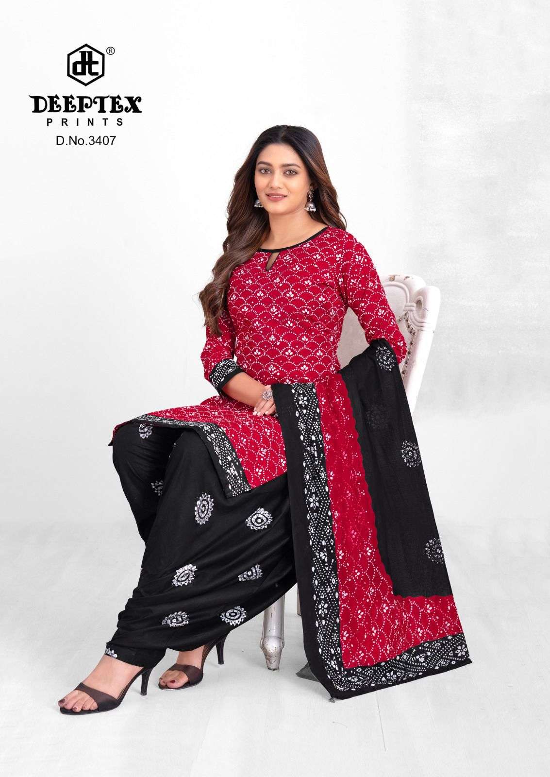 DEEPTEX PRINTS BATIK PLUS VOL 34 COTTON PRINTED PATIYALA SUIT