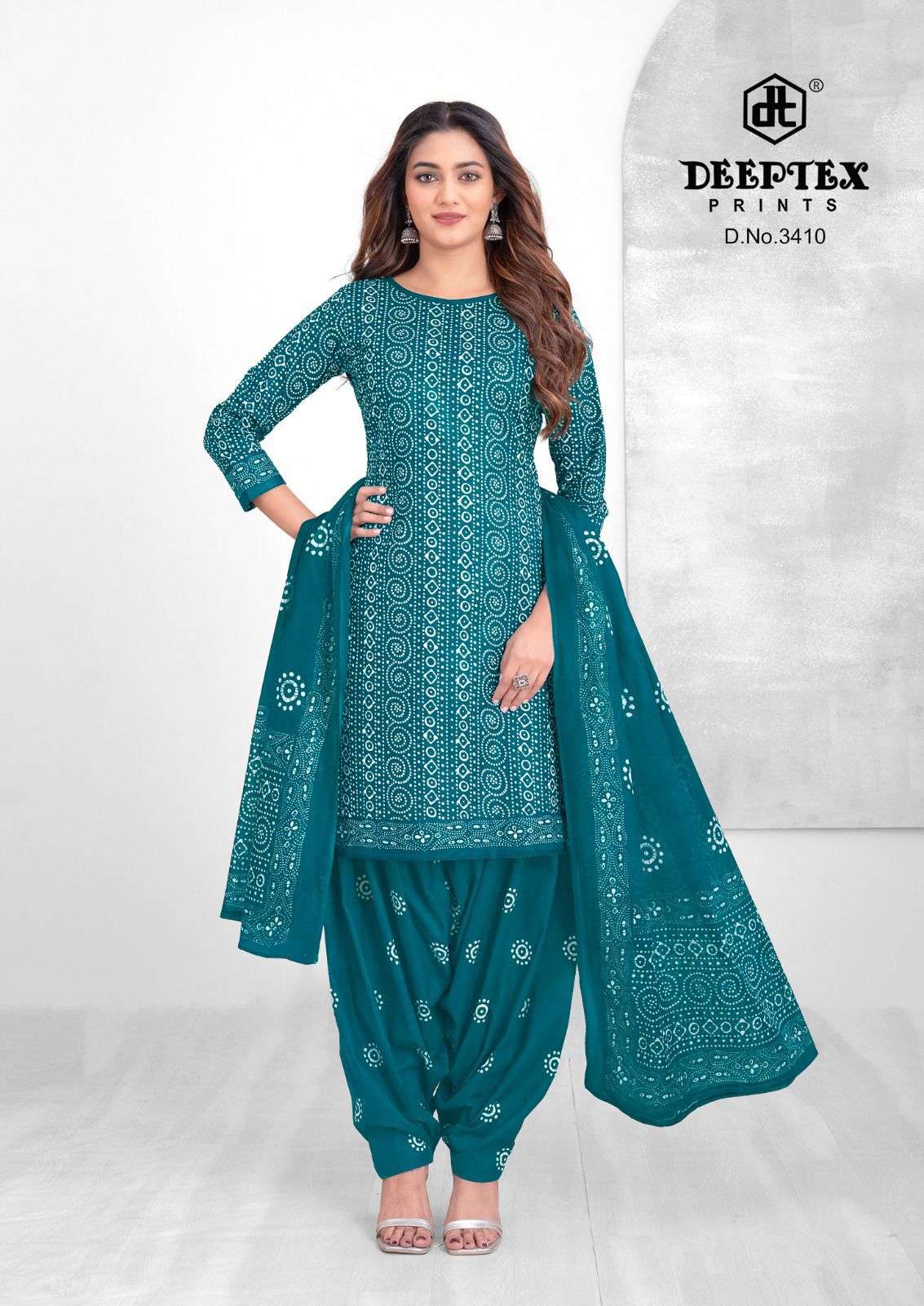 DEEPTEX PRINTS BATIK PLUS VOL 34 COTTON PRINTED PATIYALA SUIT