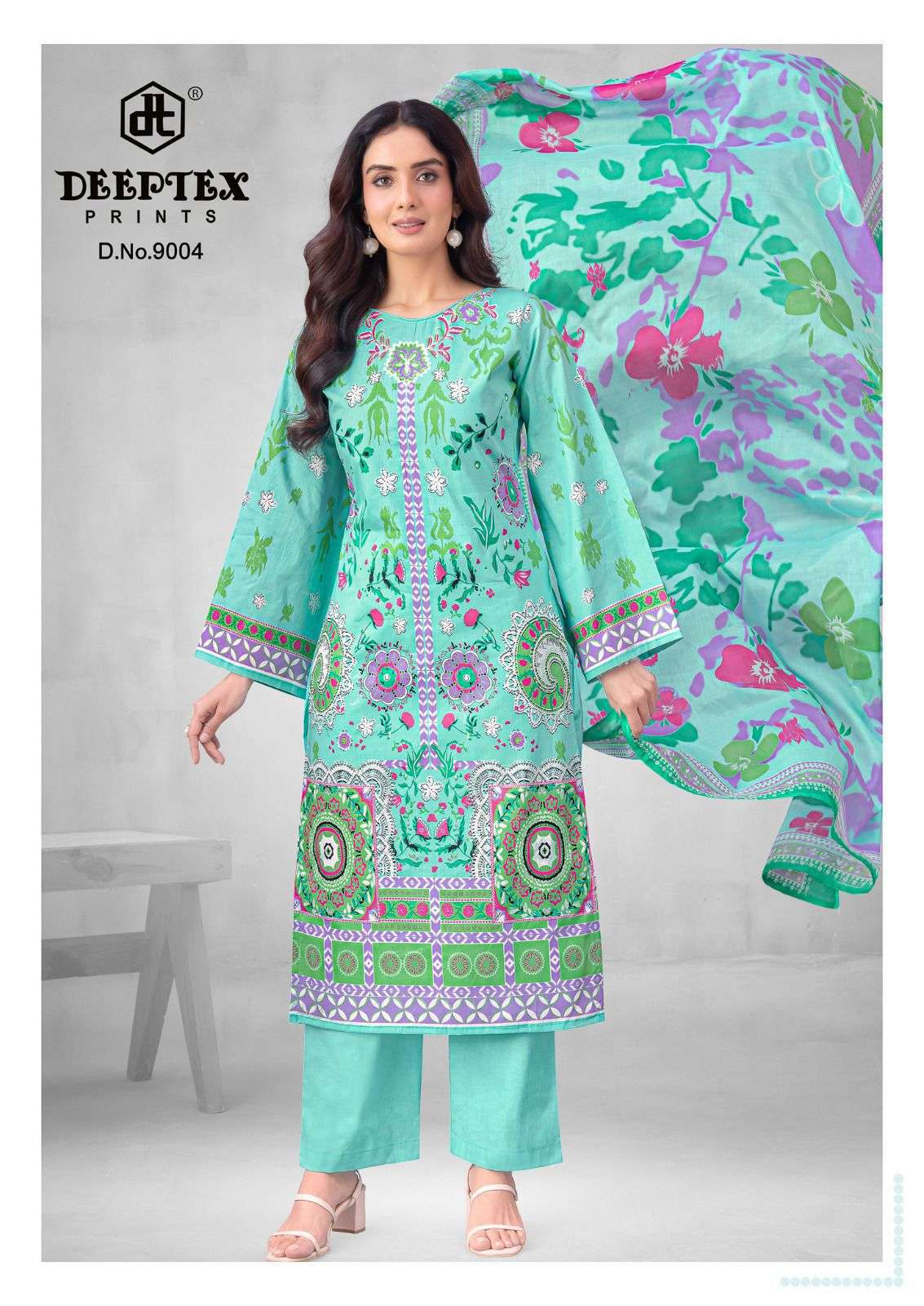 DEEPTEX PRINTS ROOHI ZARA VOL 9 LAWN COTTON DIGITAL PRINTS SALWAR SUIT