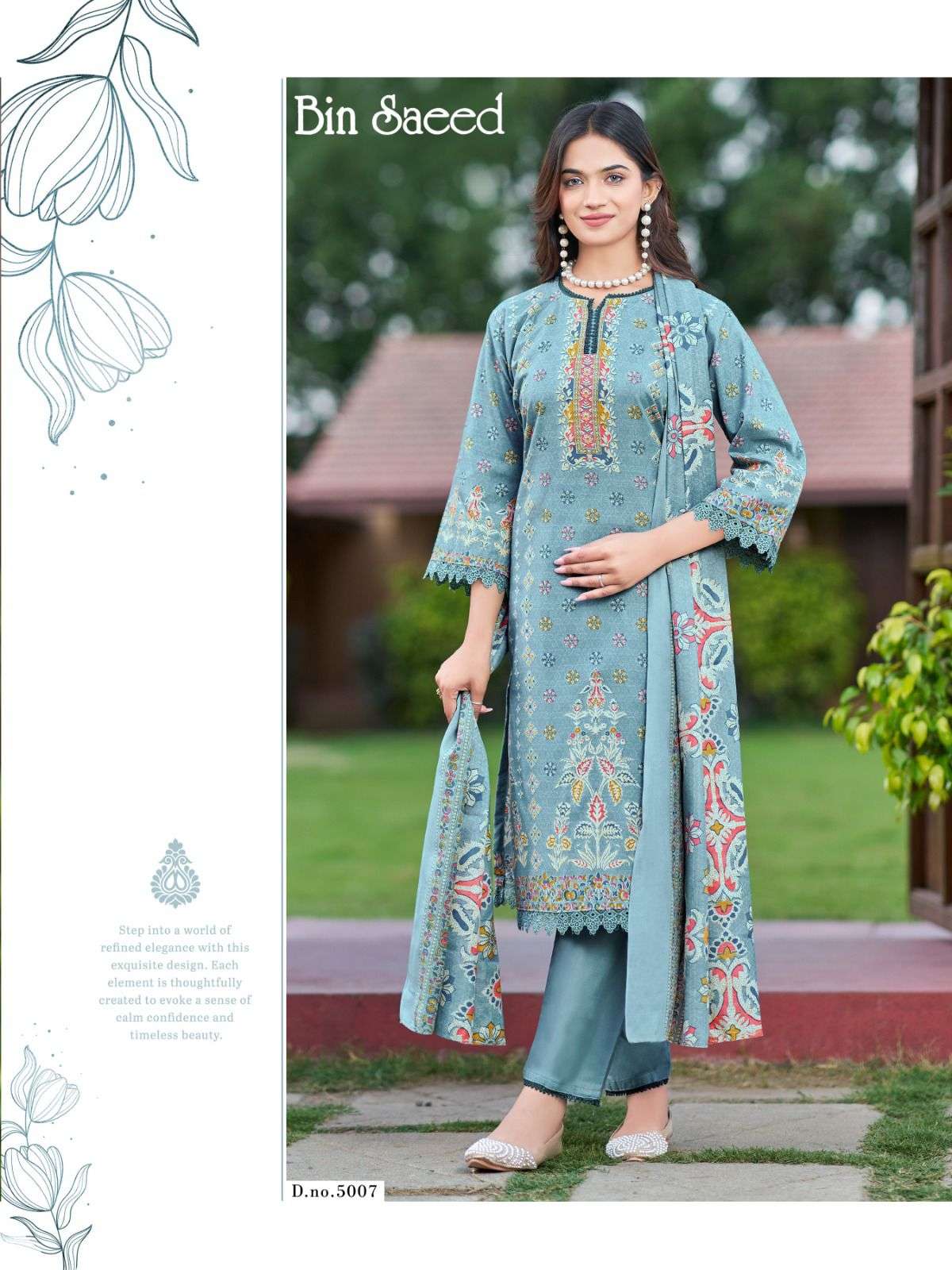 FALAK INTERNATIONAL BIN SAEED VOL 5 COTTON DIGITAL PRINT SALWAR SUIT