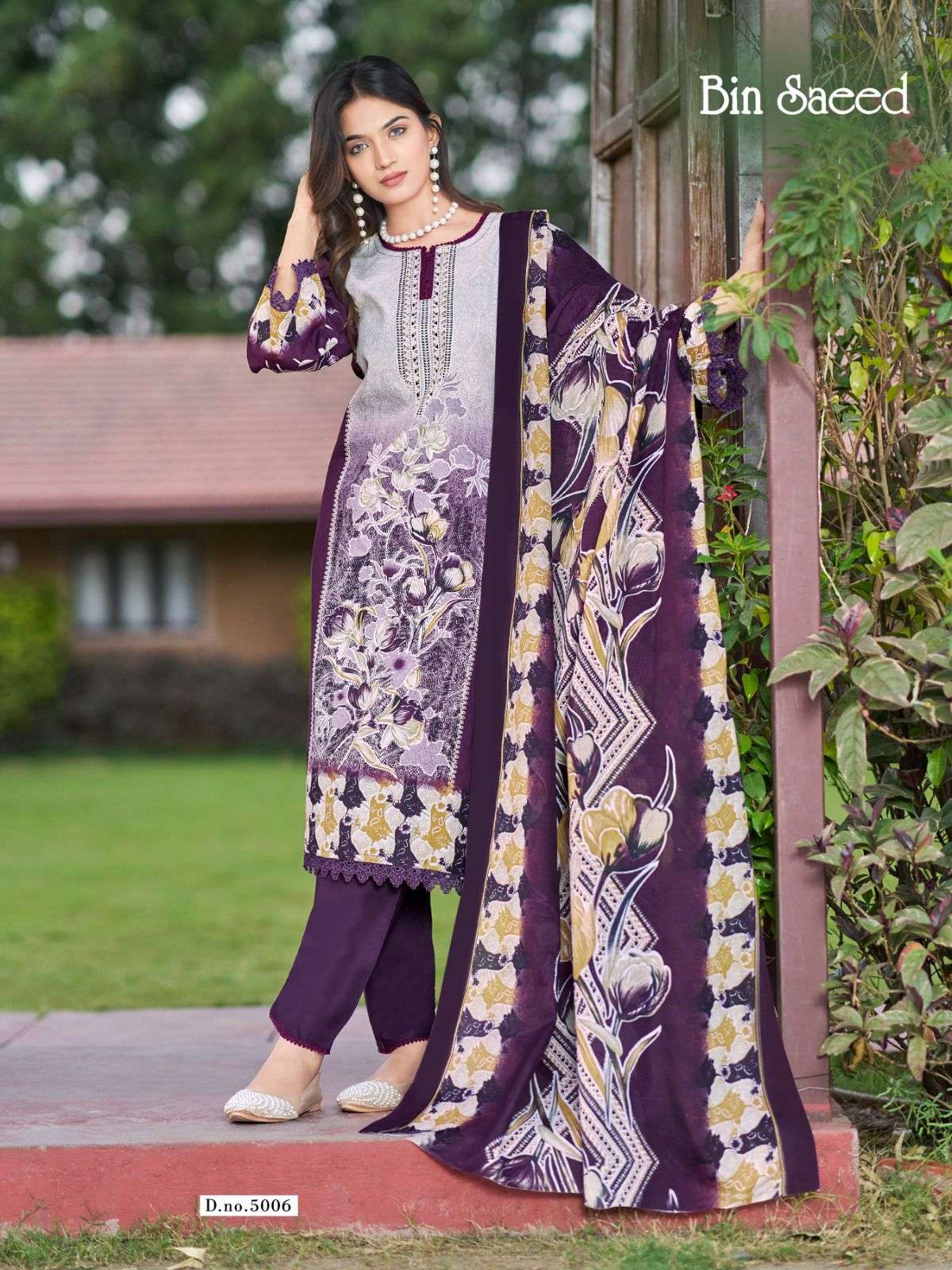 FALAK INTERNATIONAL BIN SAEED VOL 5 COTTON DIGITAL PRINT SALWAR SUIT
