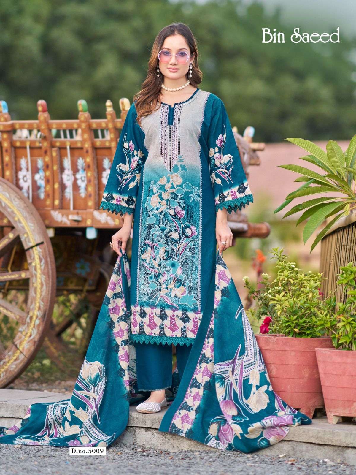FALAK INTERNATIONAL BIN SAEED VOL 5 COTTON DIGITAL PRINT SALWAR SUIT