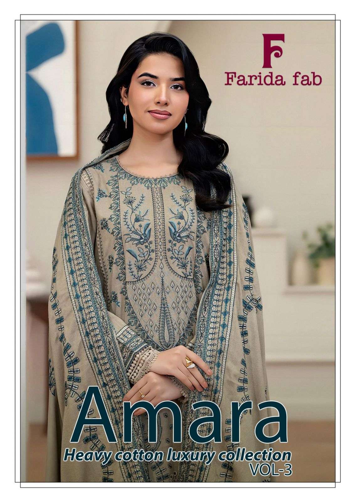 FARIDA FAB AMARA HEAVY COTTON LUXURY READY MADE COLLECTION VOL 3