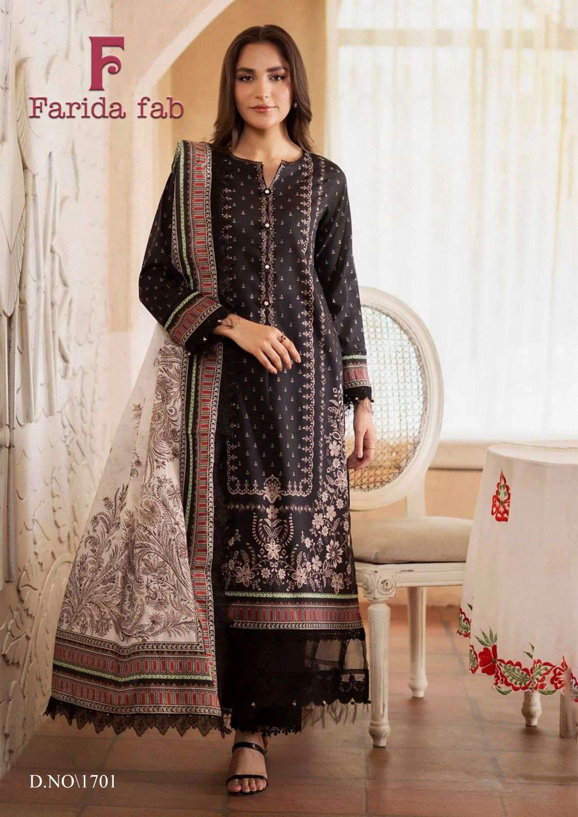FARIDA FAB CHEVRON VOL 17 COTTON DIGITAL PRINTS SALWAR SUIT