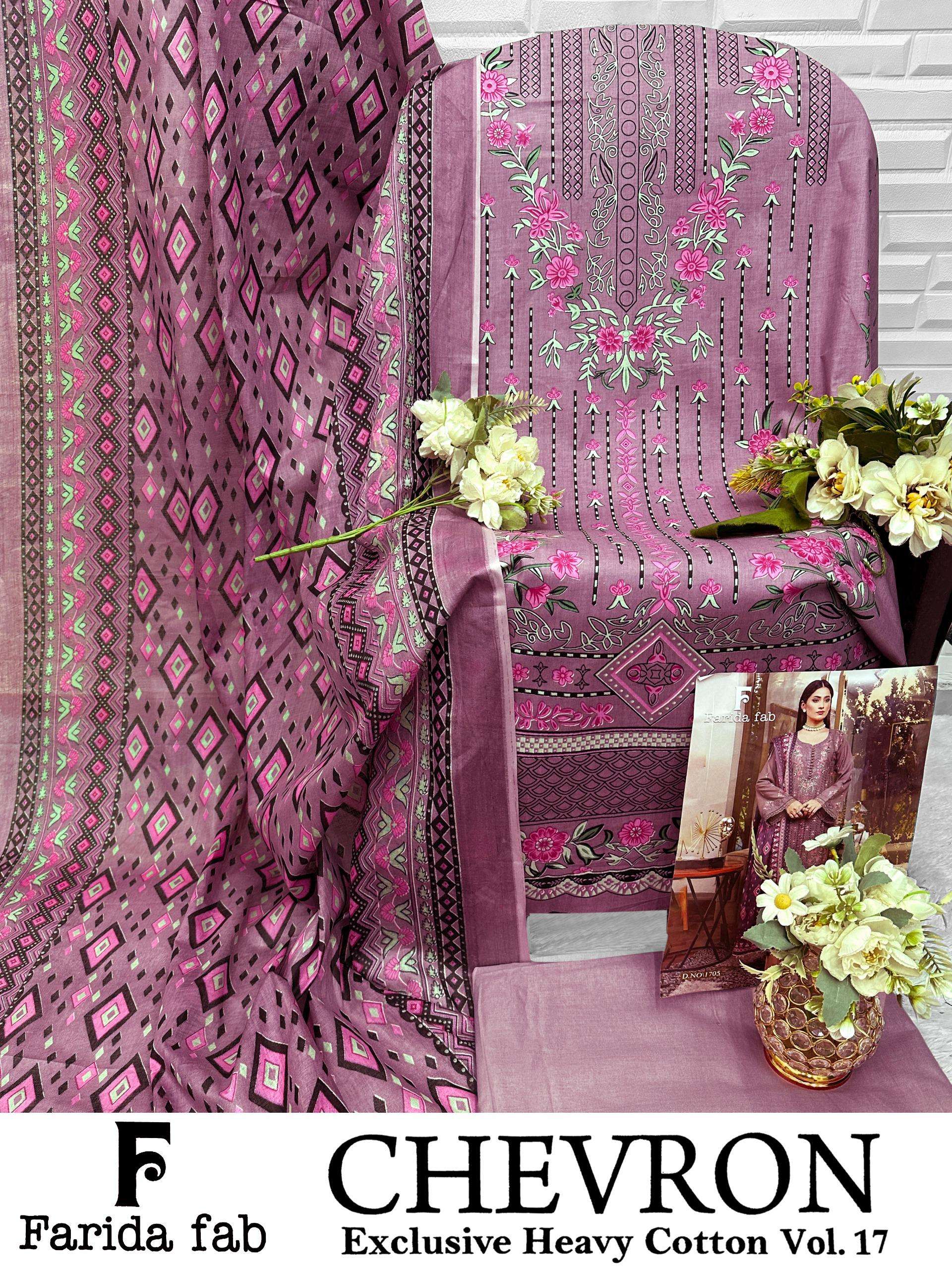 FARIDA FAB CHEVRON VOL 17 COTTON DIGITAL PRINTS SALWAR SUIT