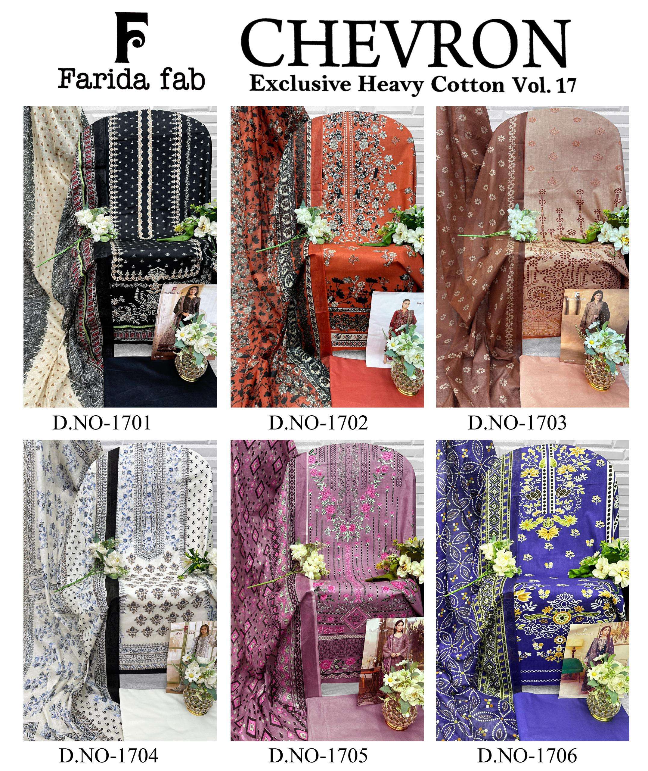 FARIDA FAB CHEVRON VOL 17 COTTON DIGITAL PRINTS SALWAR SUIT