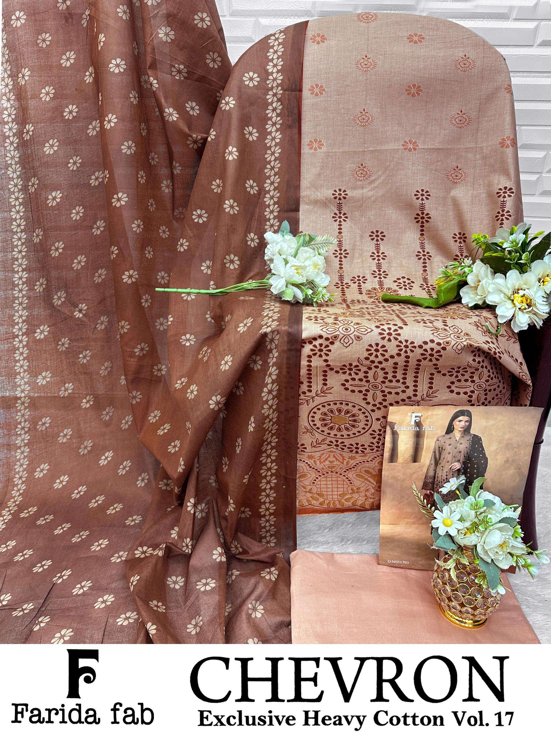 FARIDA FAB CHEVRON VOL 17 COTTON DIGITAL PRINTS SALWAR SUIT