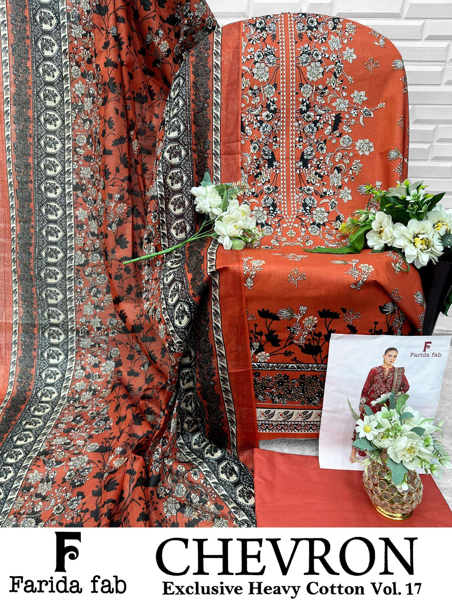 FARIDA FAB CHEVRON VOL 17 COTTON DIGITAL PRINTS SALWAR SUIT