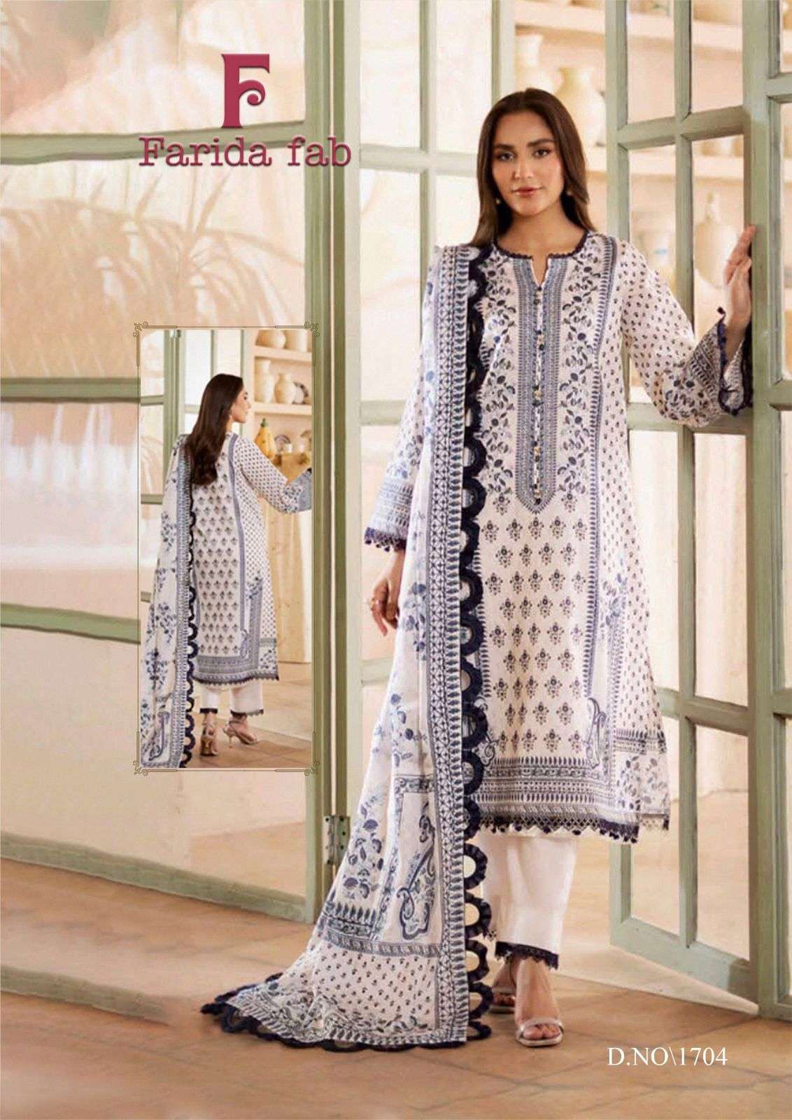 FARIDA FAB CHEVRON VOL 17 COTTON DIGITAL PRINTS SALWAR SUIT