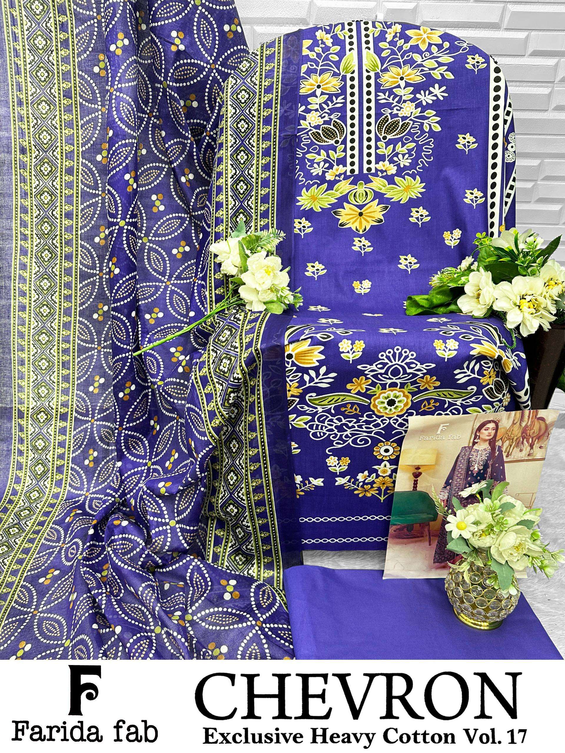 FARIDA FAB CHEVRON VOL 17 COTTON DIGITAL PRINTS SALWAR SUIT