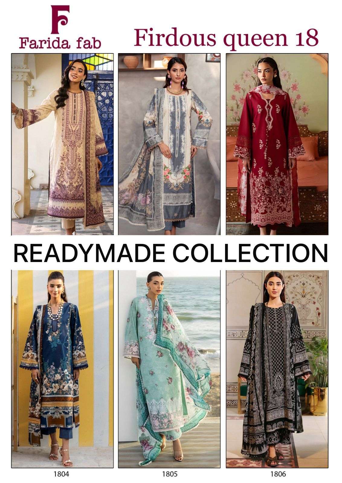 FARIDA FAB FIRDOUS QUEEN VOL 18 READY MADE COLLECTION