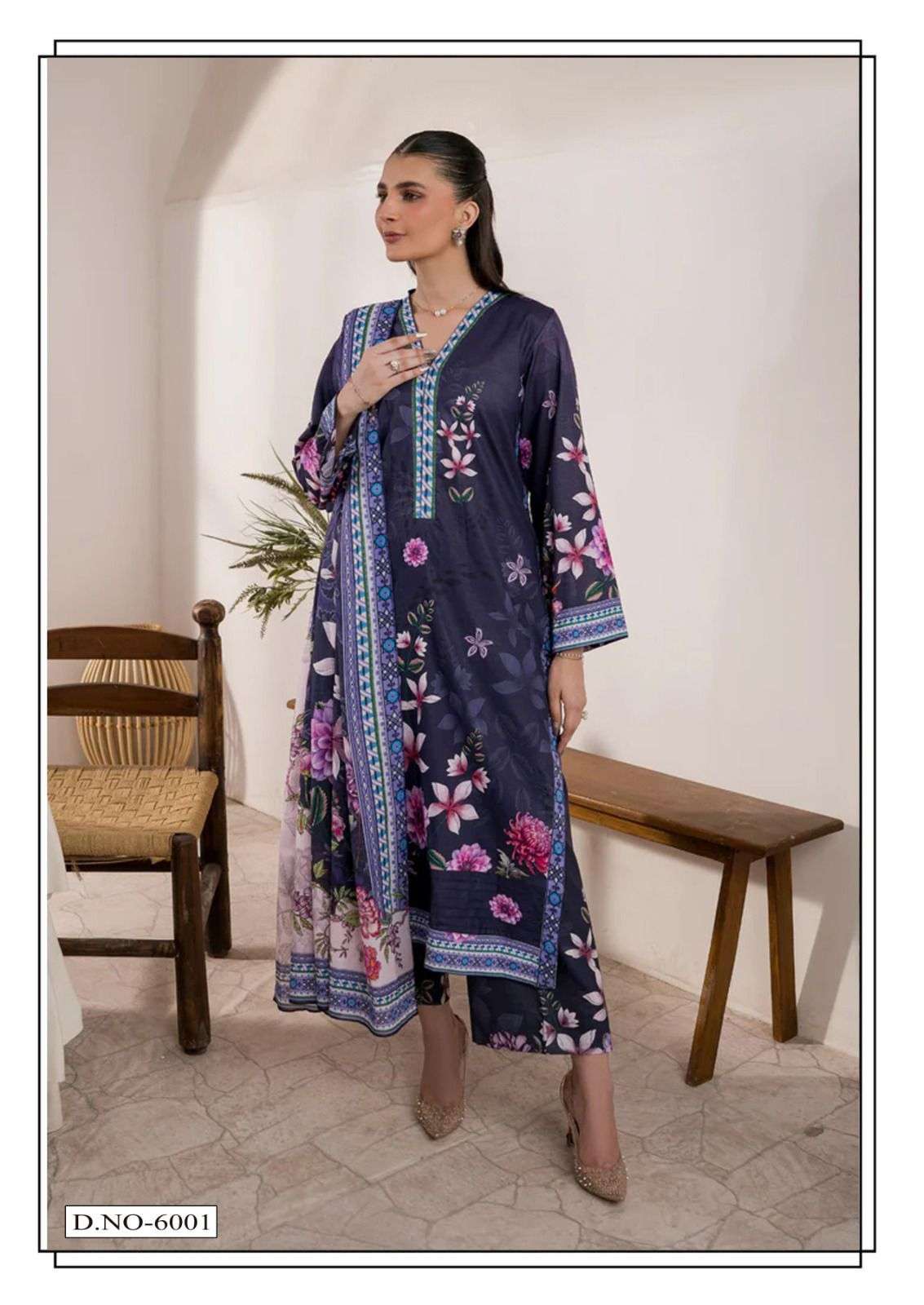 FARIDA FAB RAMSHA VOL 6 COTTON DIGITAL PRINTS SALWAR SUIT