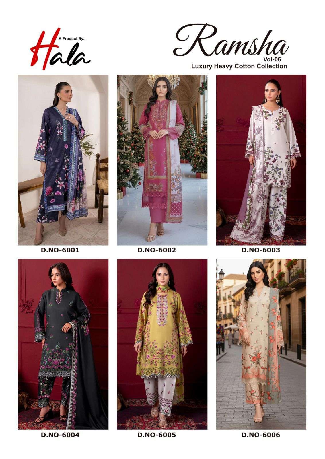 FARIDA FAB RAMSHA VOL 6 COTTON DIGITAL PRINTS SALWAR SUIT