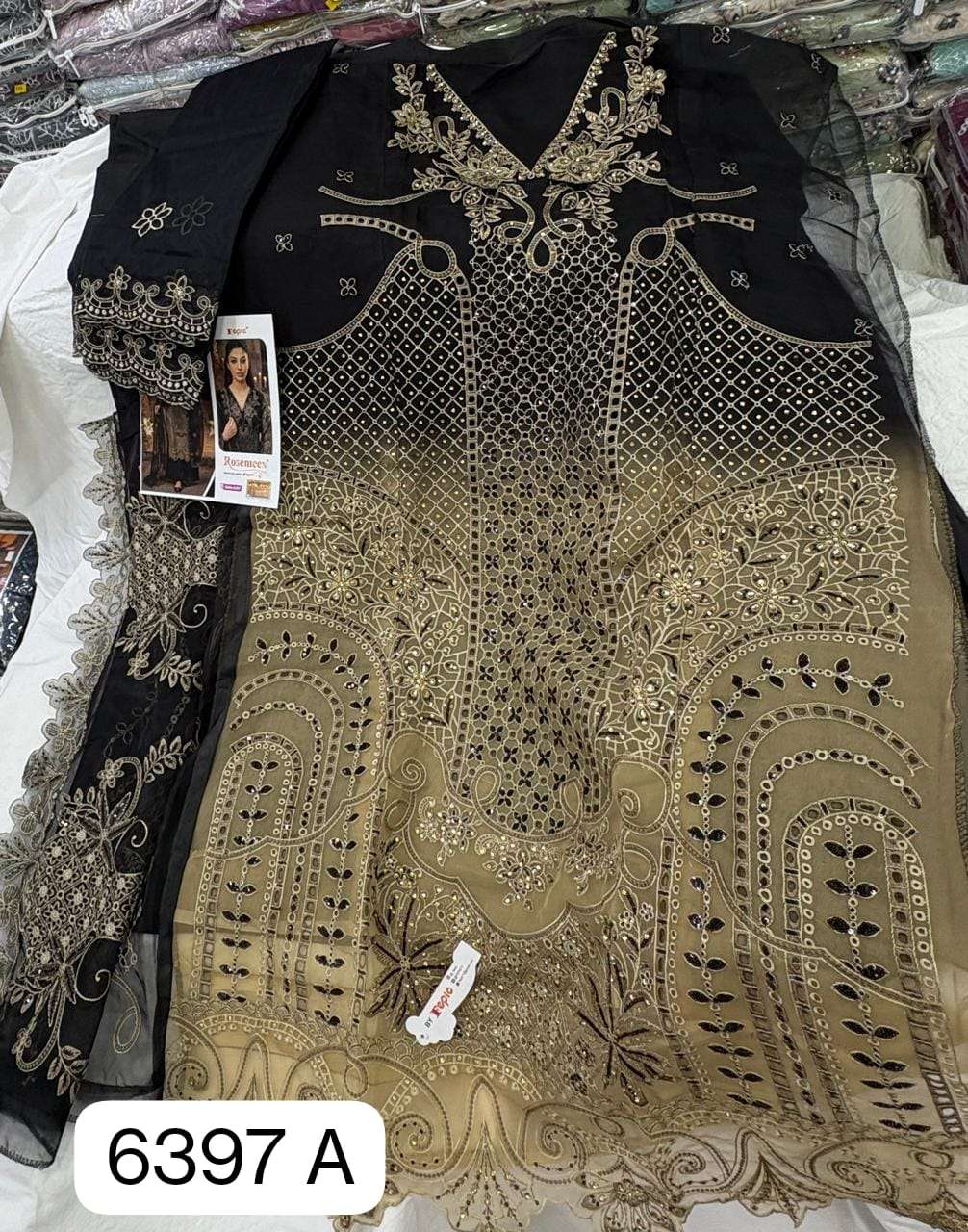 FEPIC ROSEMEEN MAN 6397 ORGANZA EMBROIDERED DESIGNER PAKISTANI SUIT
