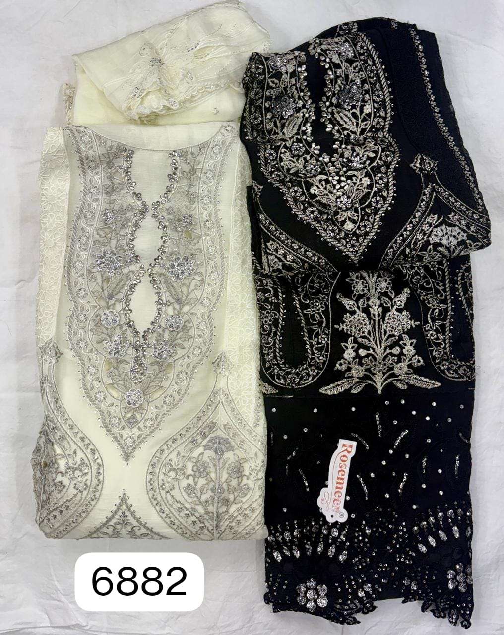 FEPIC ROSEMEEN MAN 6882 CHIFFON HEAVY EMBROIDERED DESIGNER PAKISTANI SUIT