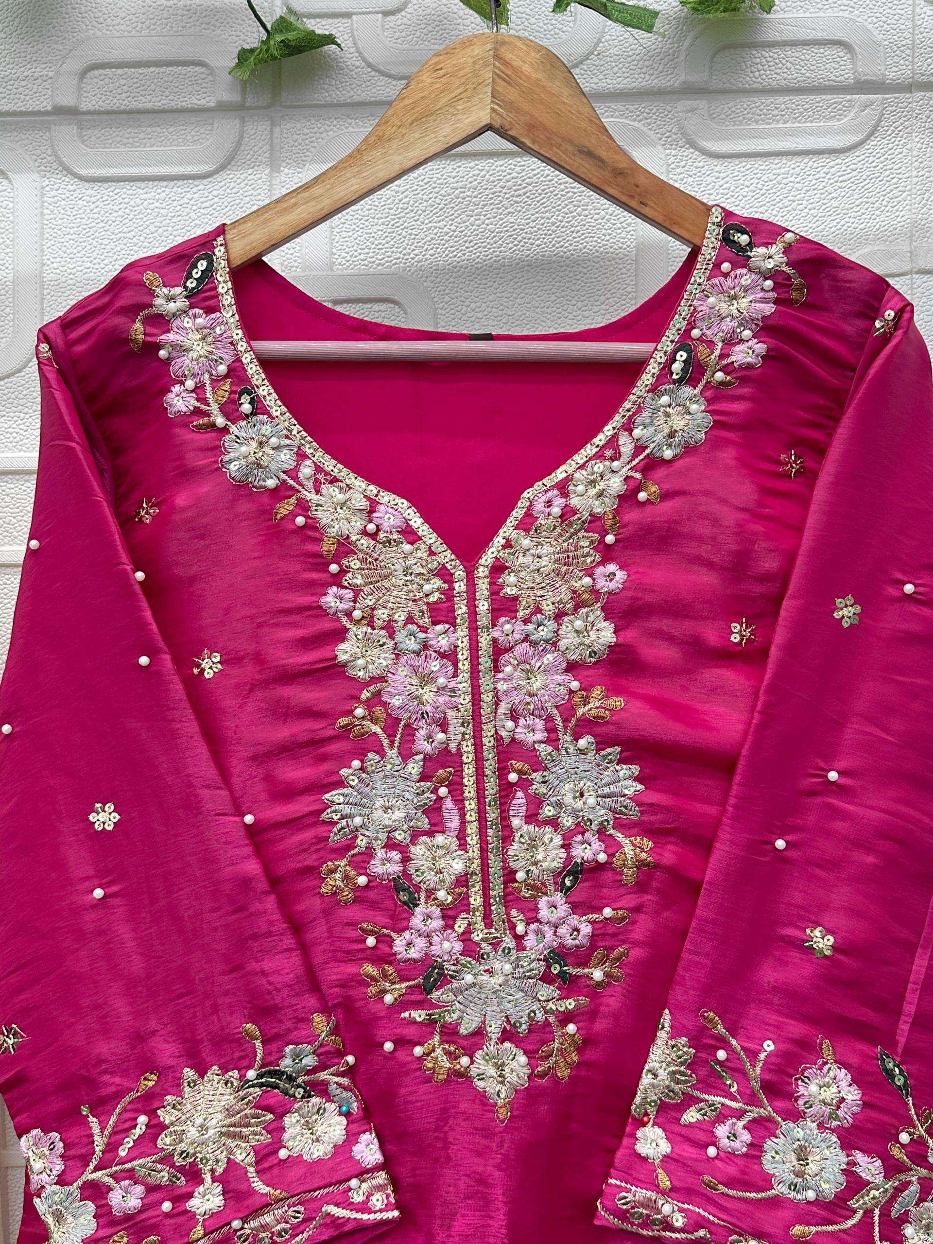 FLORENT D NO 1052 IJKL JIMMY CHOO FABRIC DESIGNER WORK READY MADE PAKISTANI SUIT