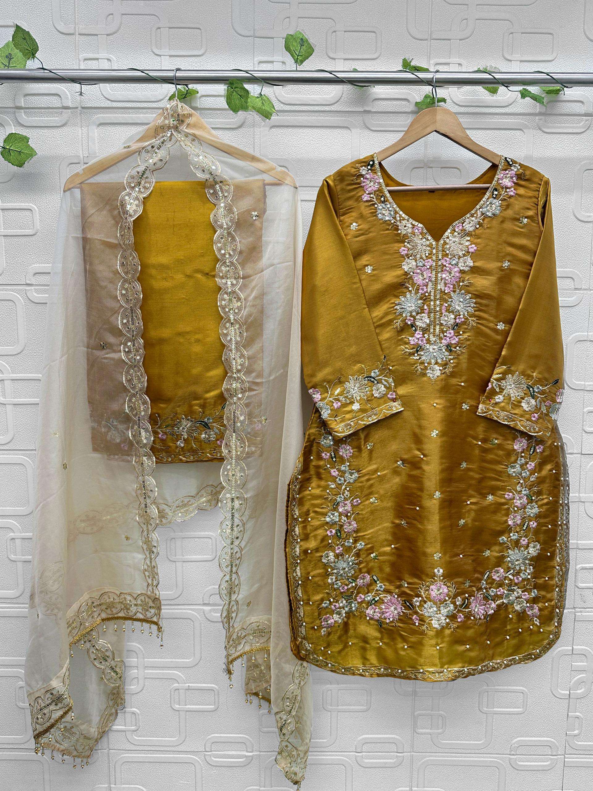 FLORENT D NO 1052 IJKL JIMMY CHOO FABRIC DESIGNER WORK READY MADE PAKISTANI SUIT