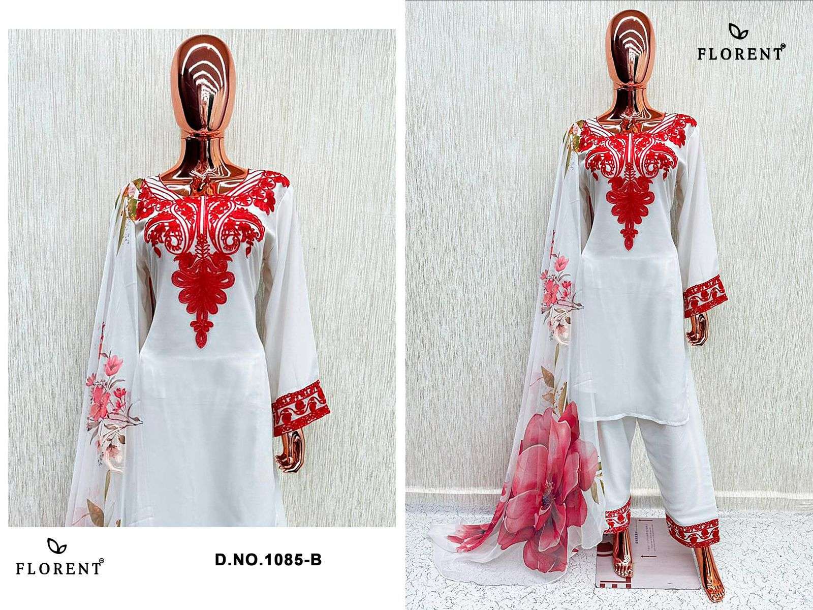 FLORENT D NO 1085 GEORGETTE EMBROIDERY WORK SUIT