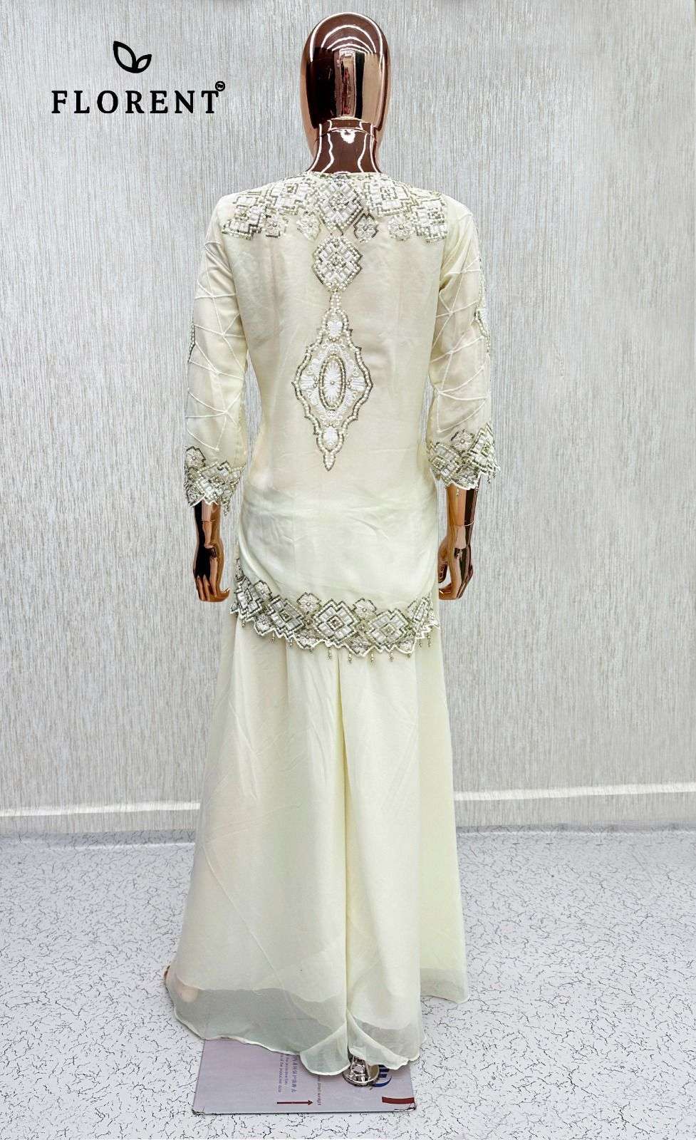 FLORENT D NO 1086 GEORGETTE BEAUTIFUL DESIGNER WORK PAKISTANI STYLE SUIT