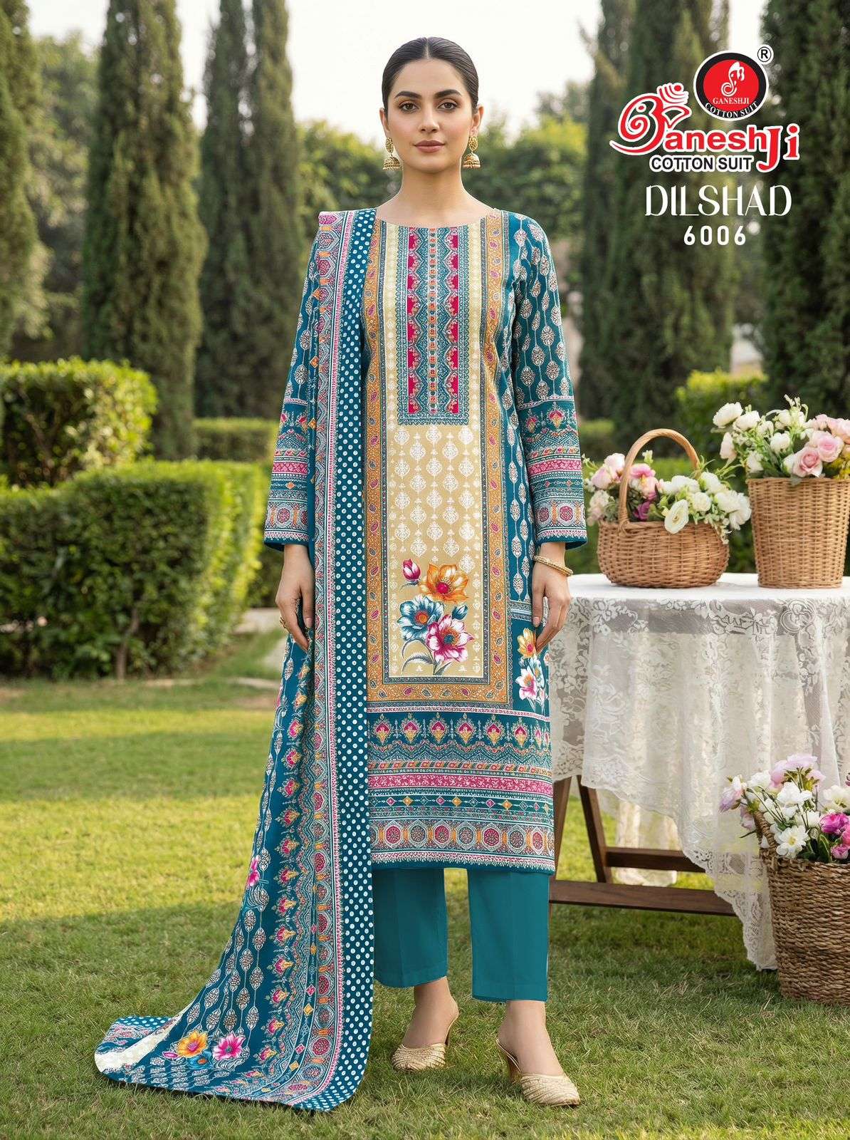 GANESHJI COTTON SUIT DILSHAD VOL 6 COTTON DIGITAL PRINT DRESS