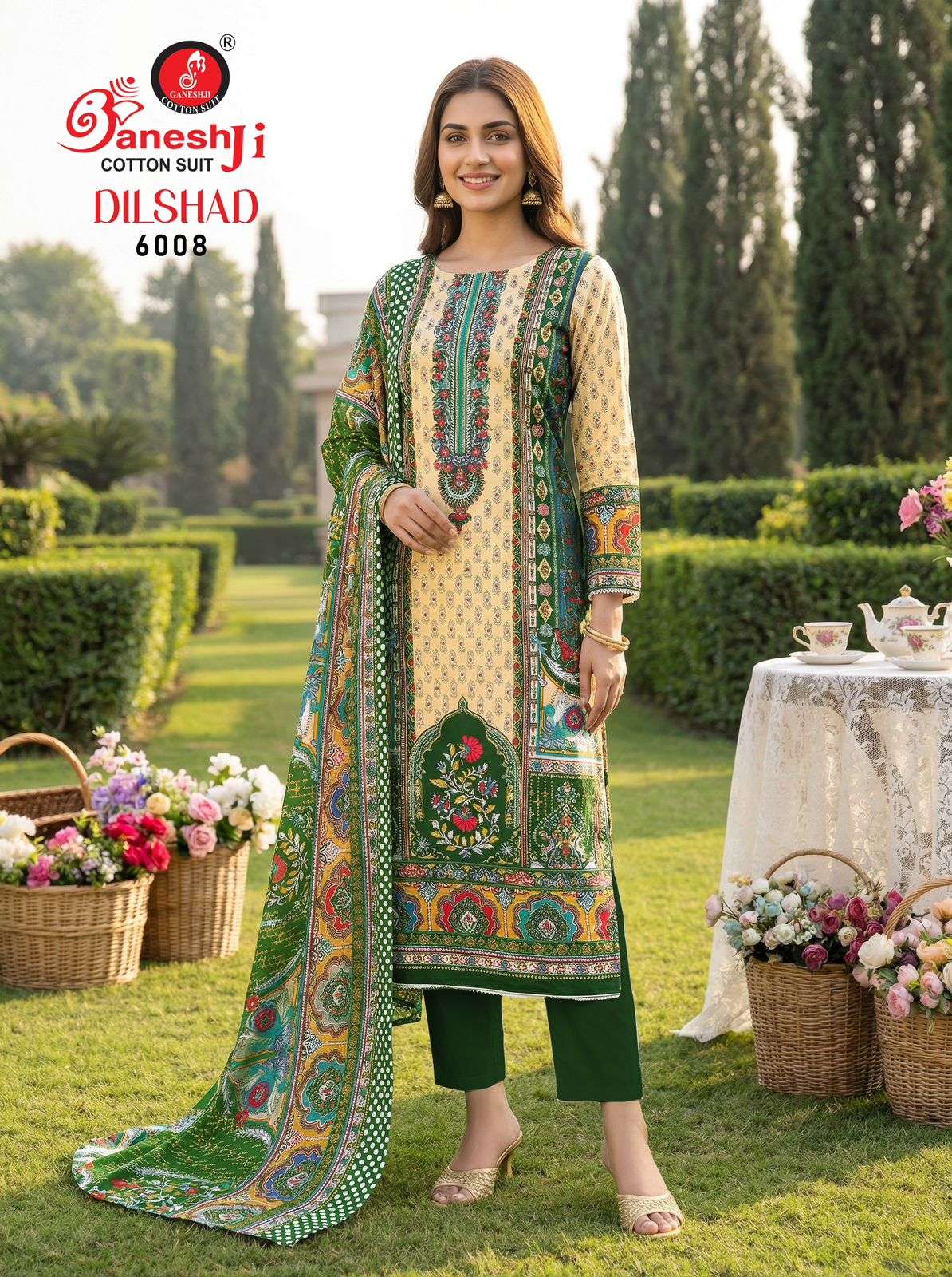 GANESHJI COTTON SUIT DILSHAD VOL 6 COTTON DIGITAL PRINT DRESS