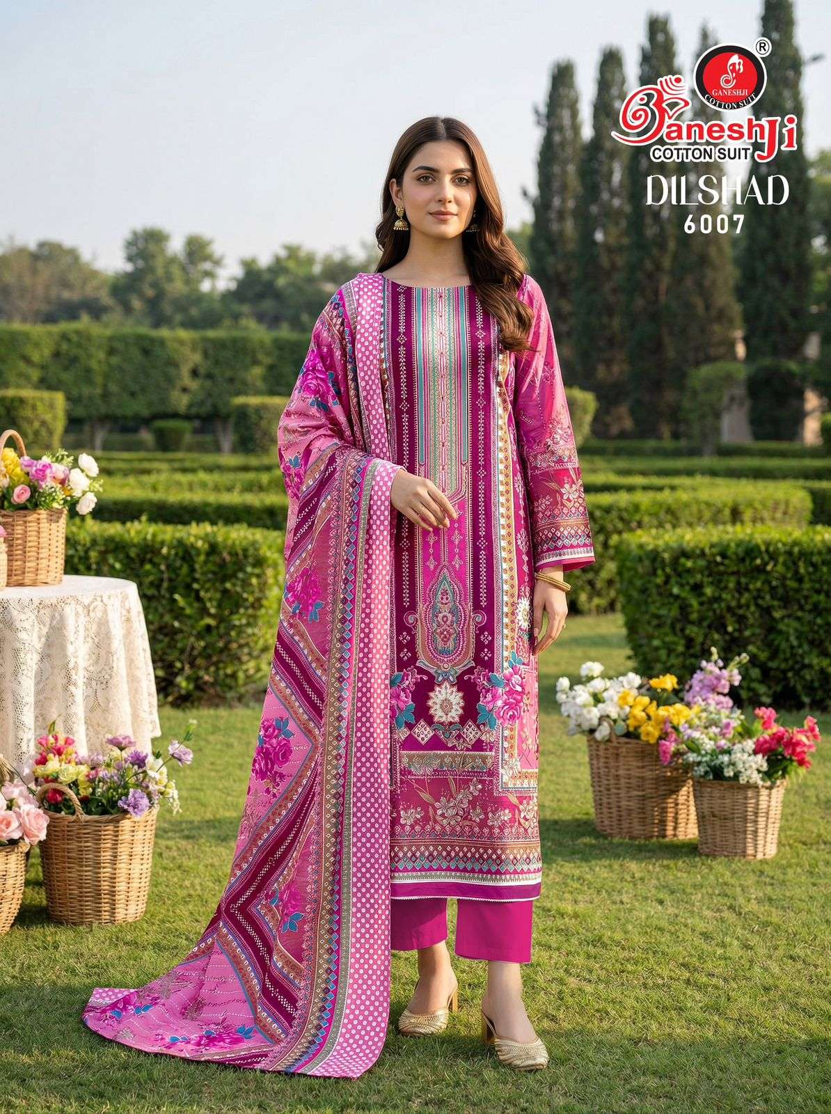 GANESHJI COTTON SUIT DILSHAD VOL 6 COTTON DIGITAL PRINT DRESS