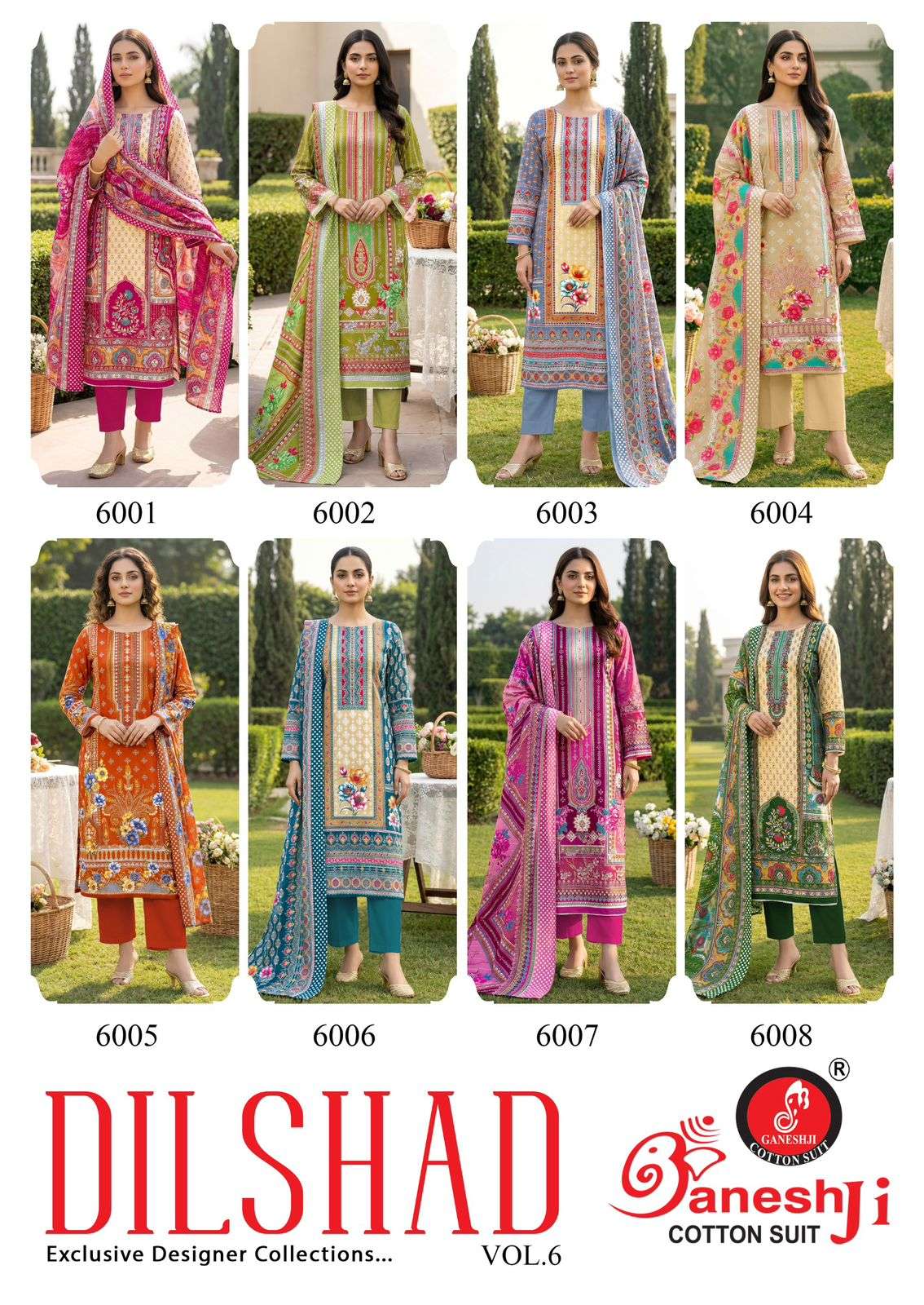 GANESHJI COTTON SUIT DILSHAD VOL 6 COTTON DIGITAL PRINT DRESS