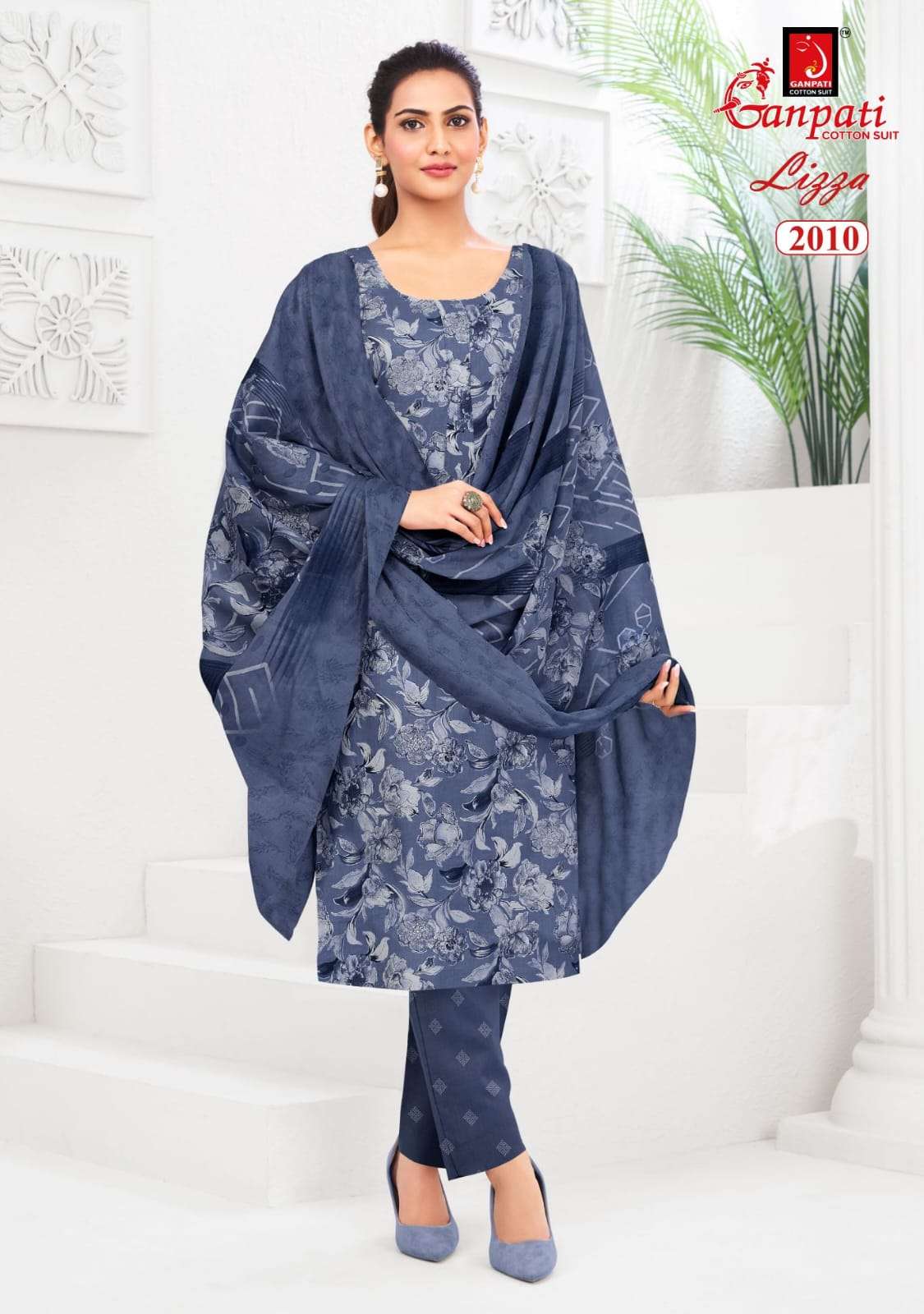 GANPATI LIZZA VOL 2 COTTON PRINTED READY MADE SUIT