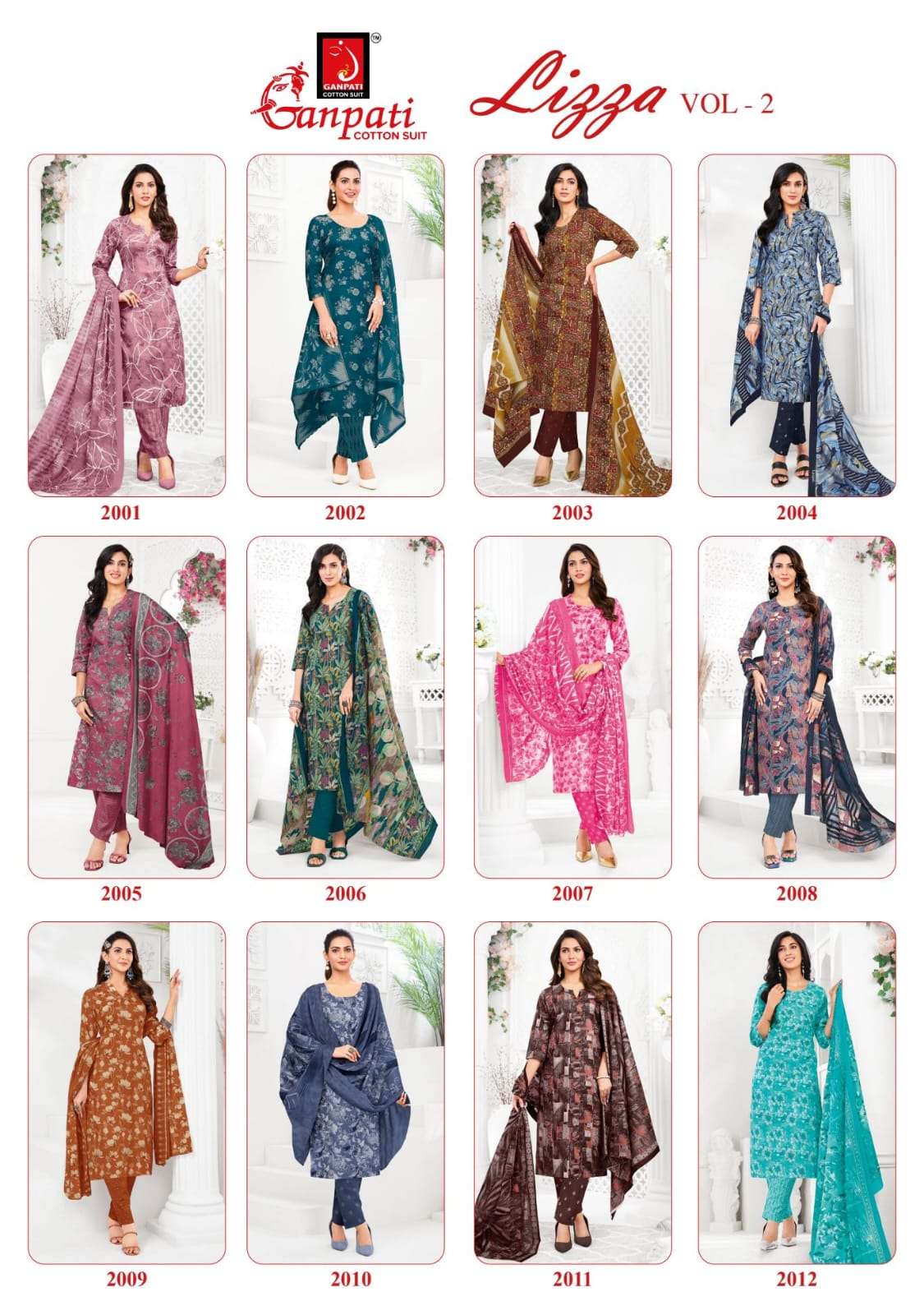 GANPATI LIZZA VOL 2 COTTON PRINTED READY MADE SUIT