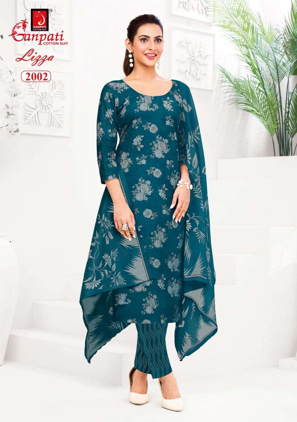 GANPATI LIZZA VOL 2 COTTON PRINTED READY MADE SUIT