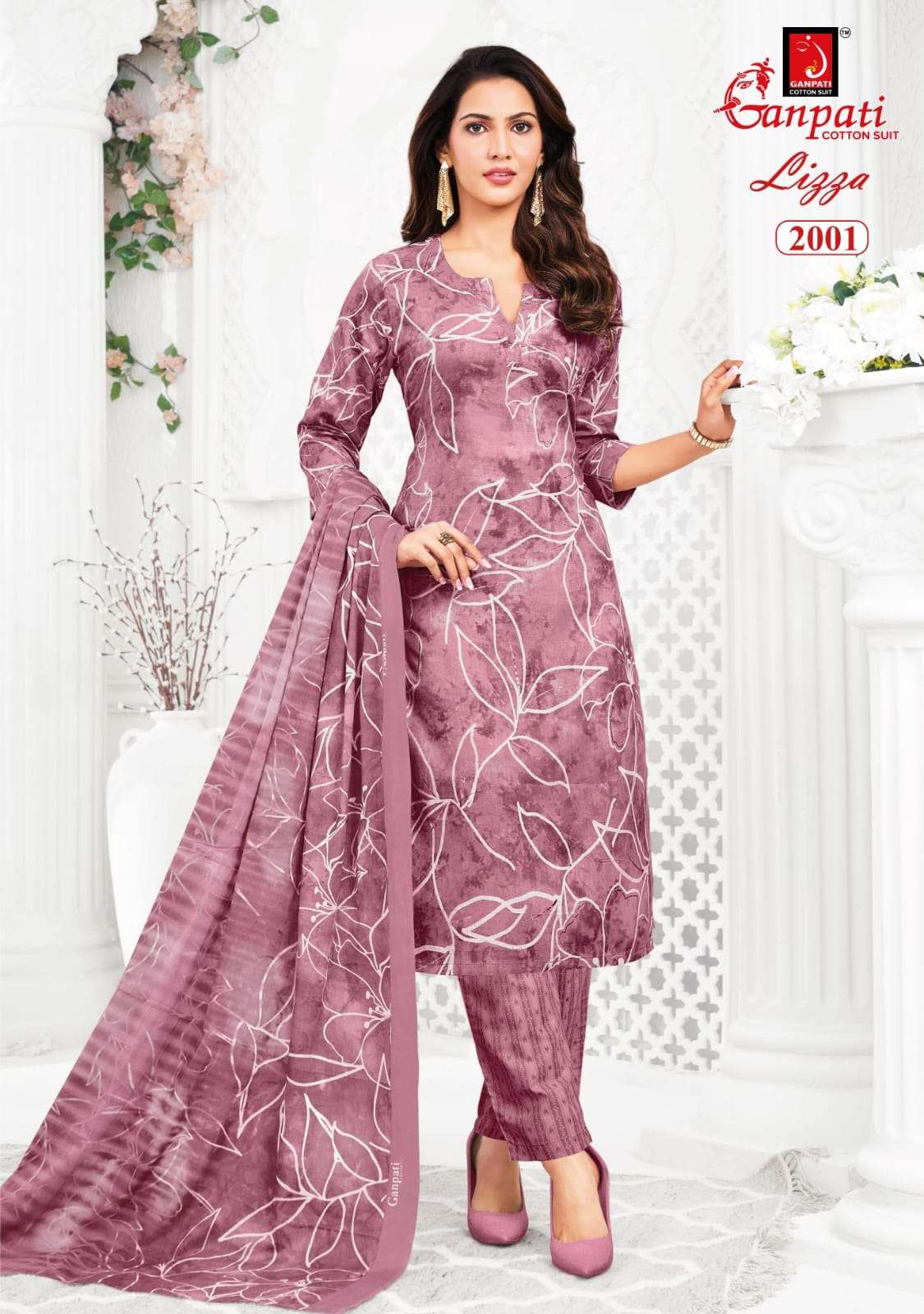 GANPATI LIZZA VOL 2 COTTON PRINTED READY MADE SUIT