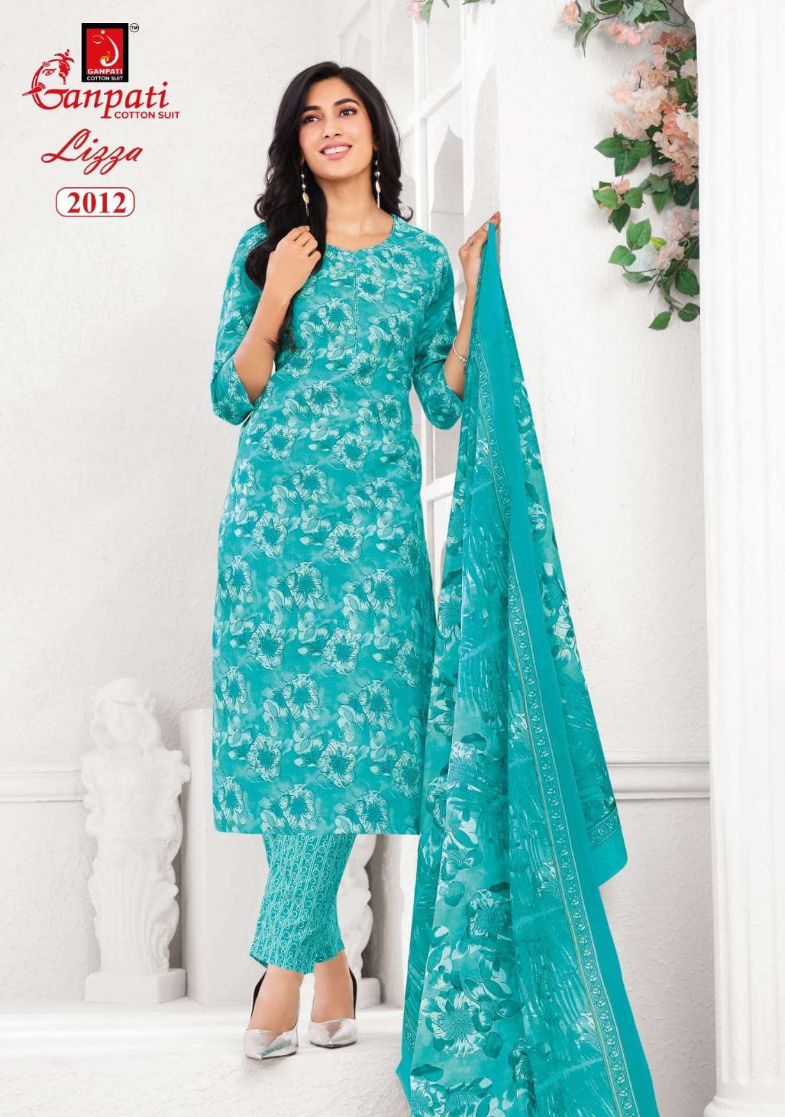 GANPATI LIZZA VOL 2 COTTON PRINTED READY MADE SUIT