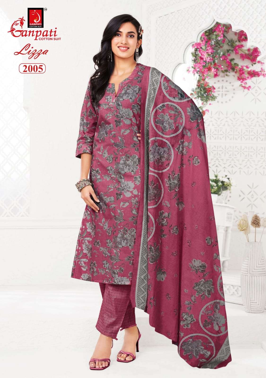 GANPATI LIZZA VOL 2 COTTON PRINTED READY MADE SUIT