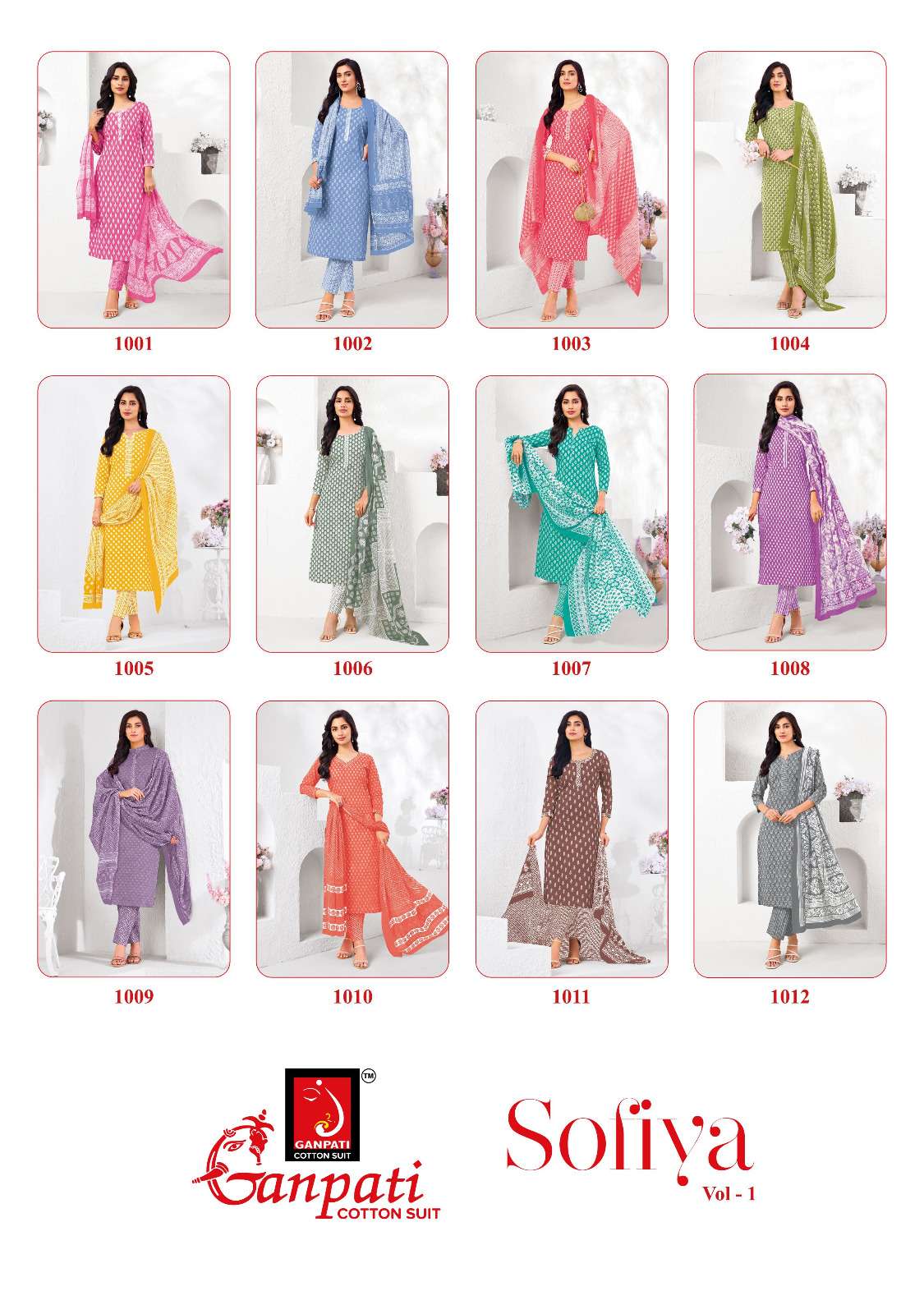 GANPATI SOFIYA VOL 1 COTTON PRINTED LADIES SALWAR SUIT