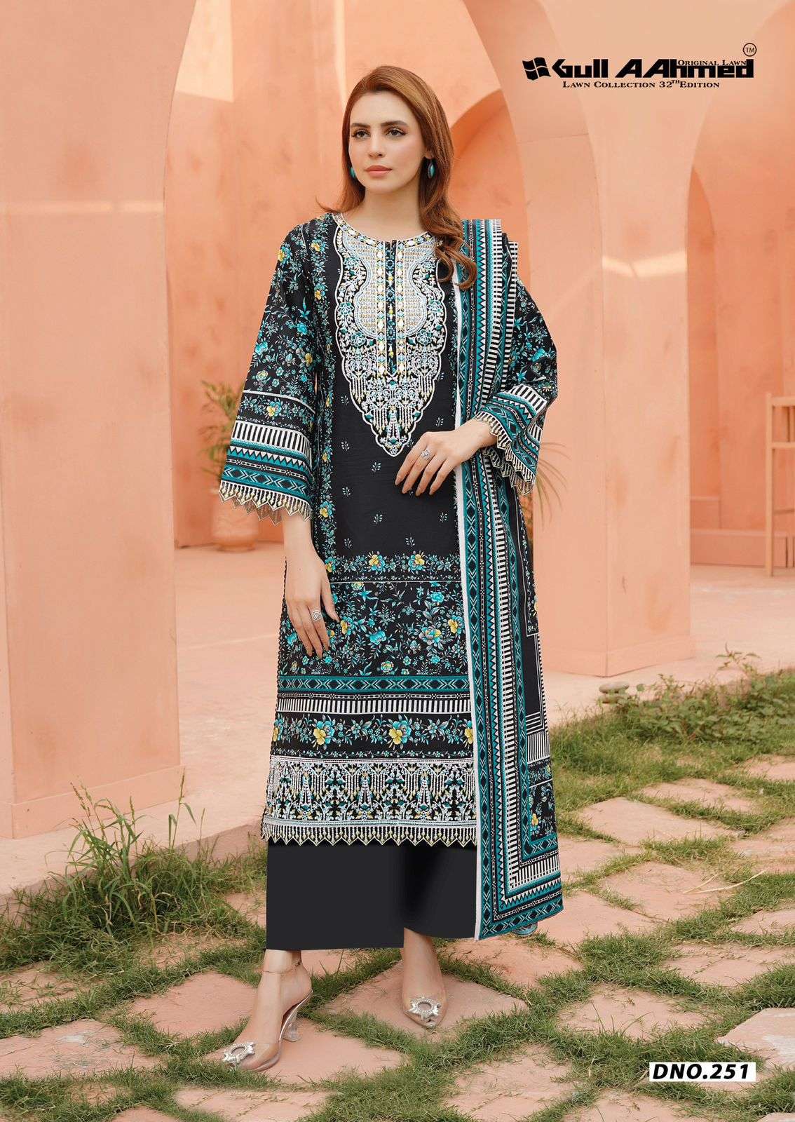 GULL AAHMED LAWN COLLECTION VOL 32 COTTON DIGITAL PRINTS SALWAR SUIT