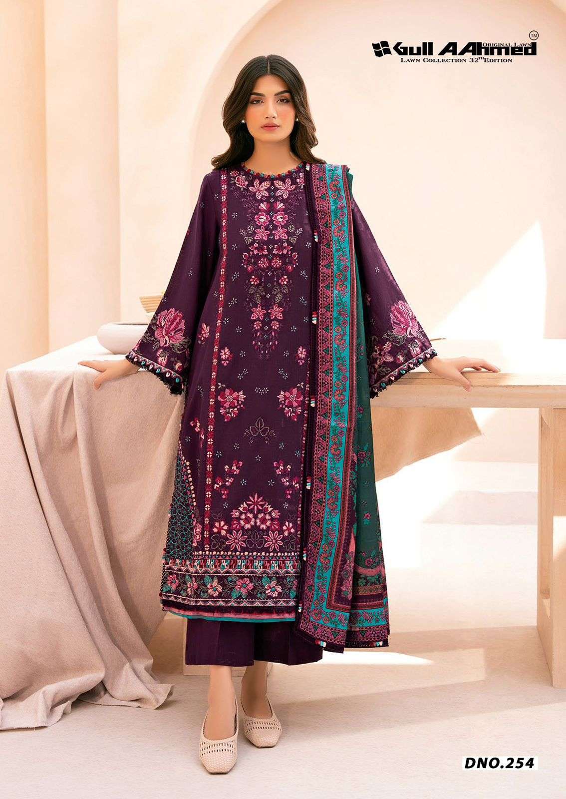 GULL AAHMED LAWN COLLECTION VOL 32 COTTON DIGITAL PRINTS SALWAR SUIT