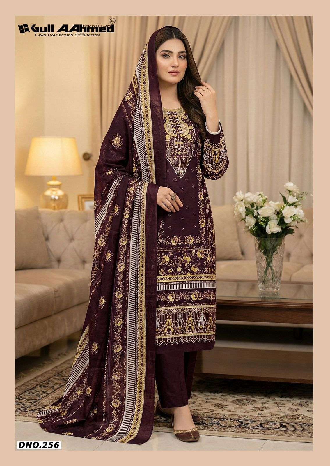 GULL AAHMED LAWN COLLECTION VOL 32 COTTON DIGITAL PRINTS SALWAR SUIT