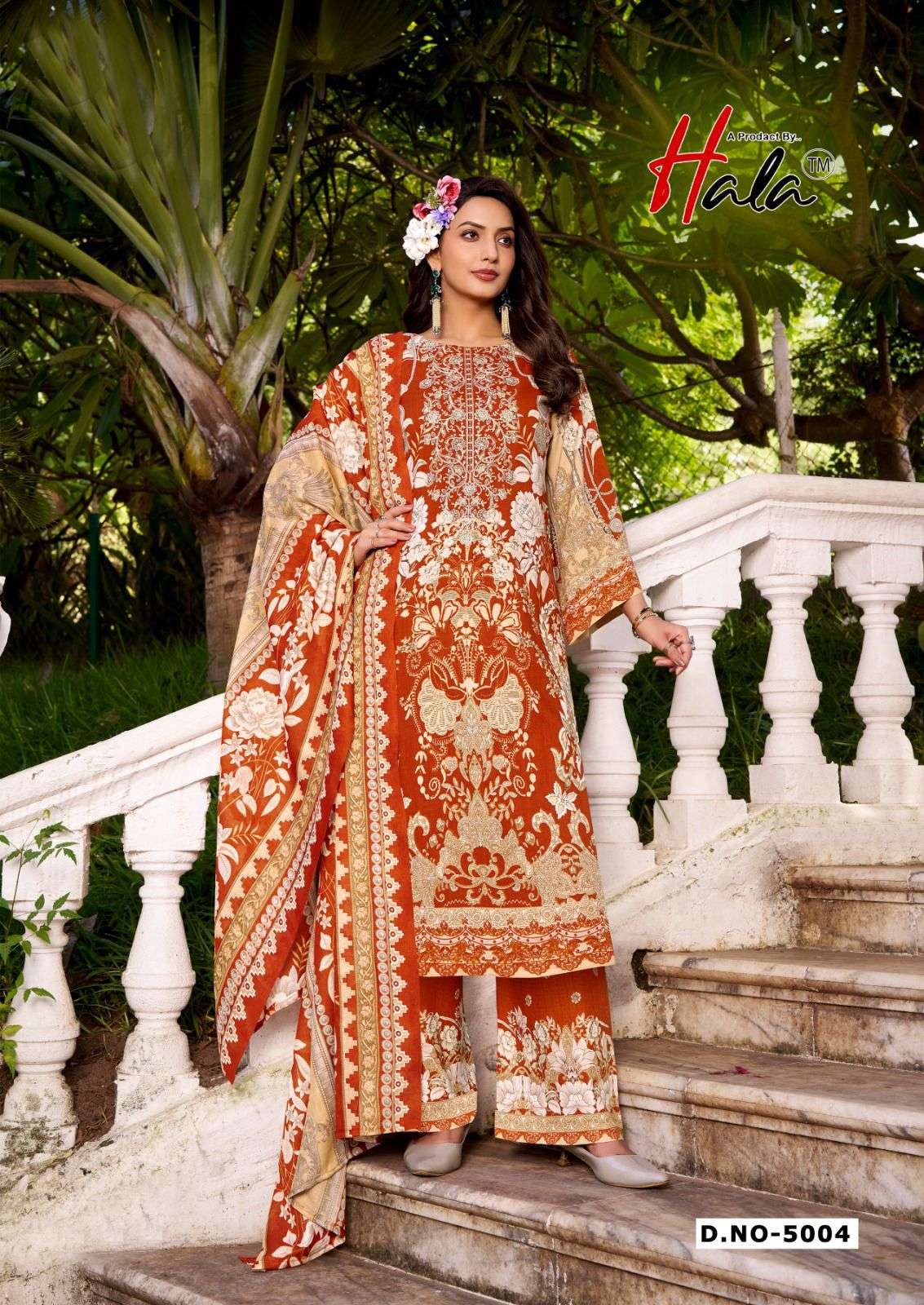 HALA AAYAT VOL 5 COTTON DIGITAL STYLE PRINT WITH FANCY WORK SUIT