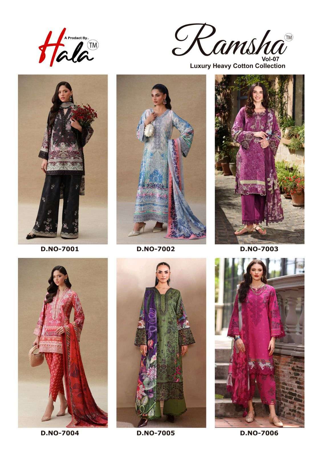 HALA RAMSHA VOL 7 COTTON DIGITAL KARACHI PRINTS SALWAR SUIT