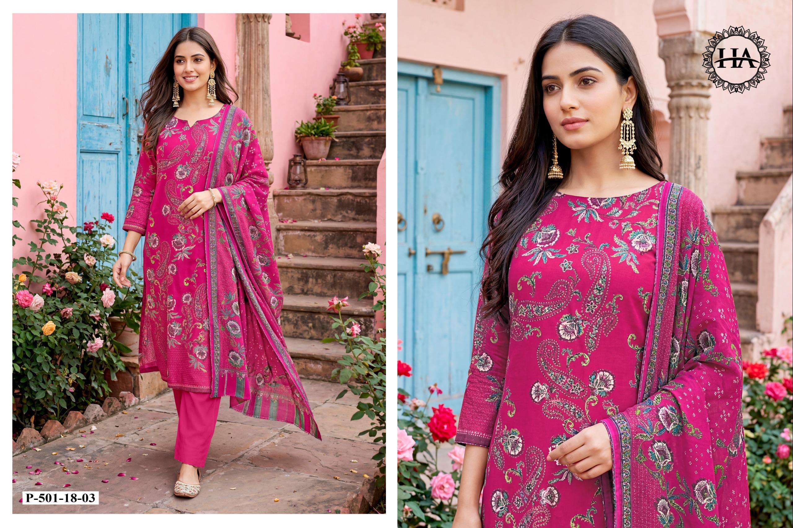 HARSHIT FASHION PARWANI JAM COTTON DESIGNER PRINT SALWAR SUIT