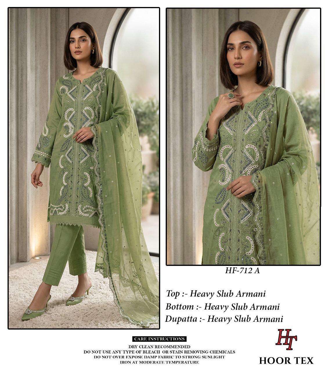 HOOR TEX HF 712 HEAVY BEAUTIFUL DESIGNER WORK PAKISTANI SUIT