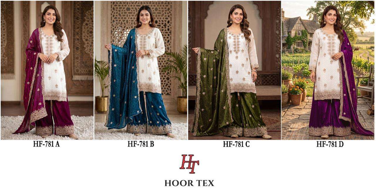 HOOR TEX HF 781 JIMMY CHOO FABRIC DESIGNER WORK READY MADE PAKISTANI SUIT