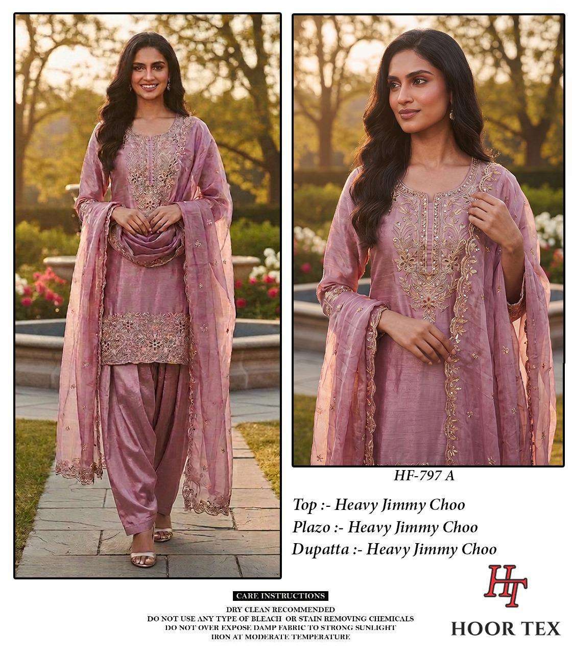 HOOR TEX HF 797 JIMMY CHOO FABRIC DESIGNER WORK READY MADE PAKISTANI SUIT