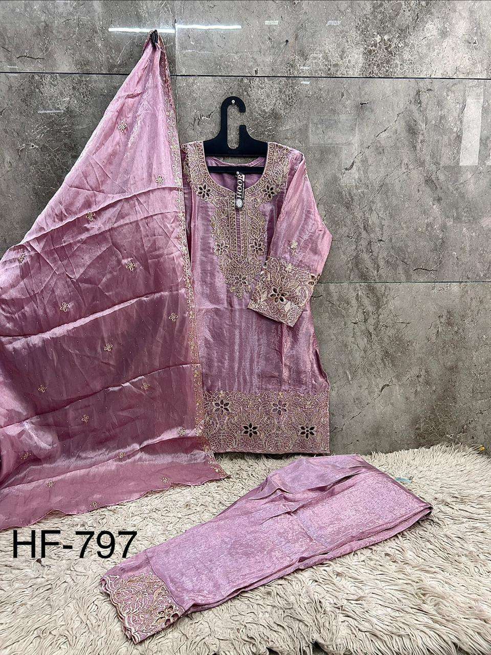 HOOR TEX HF 797 JIMMY CHOO FABRIC DESIGNER WORK READY MADE PAKISTANI SUIT
