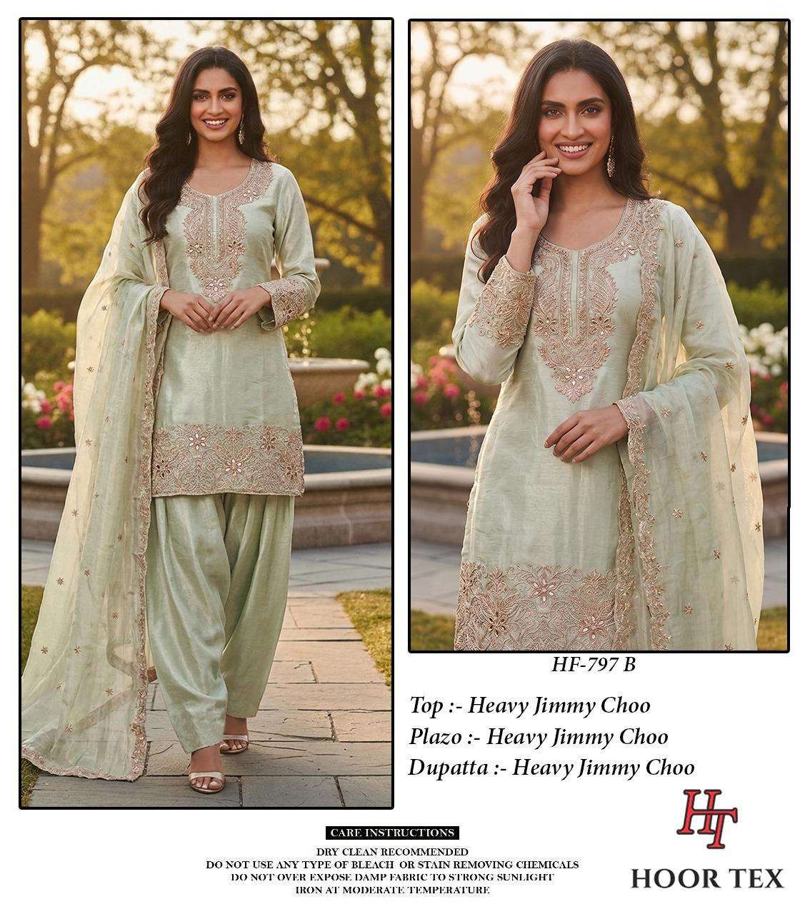 HOOR TEX HF 797 JIMMY CHOO FABRIC DESIGNER WORK READY MADE PAKISTANI SUIT