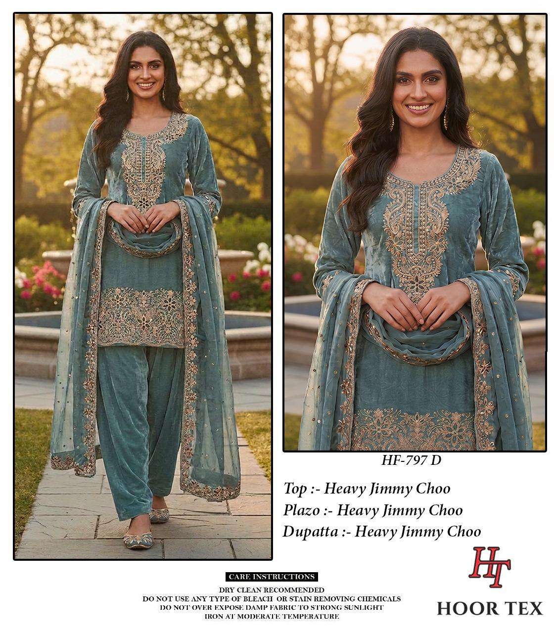HOOR TEX HF 797 JIMMY CHOO FABRIC DESIGNER WORK READY MADE PAKISTANI SUIT