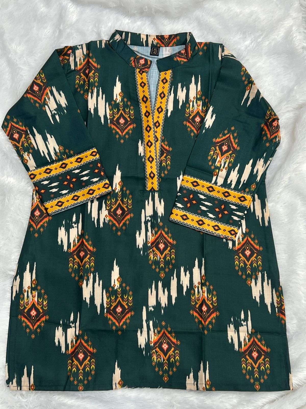 INLI BLUSH 7.0 COTTON PRINTED FANCY SUMMER WEAR LADIES SHORT KURTI