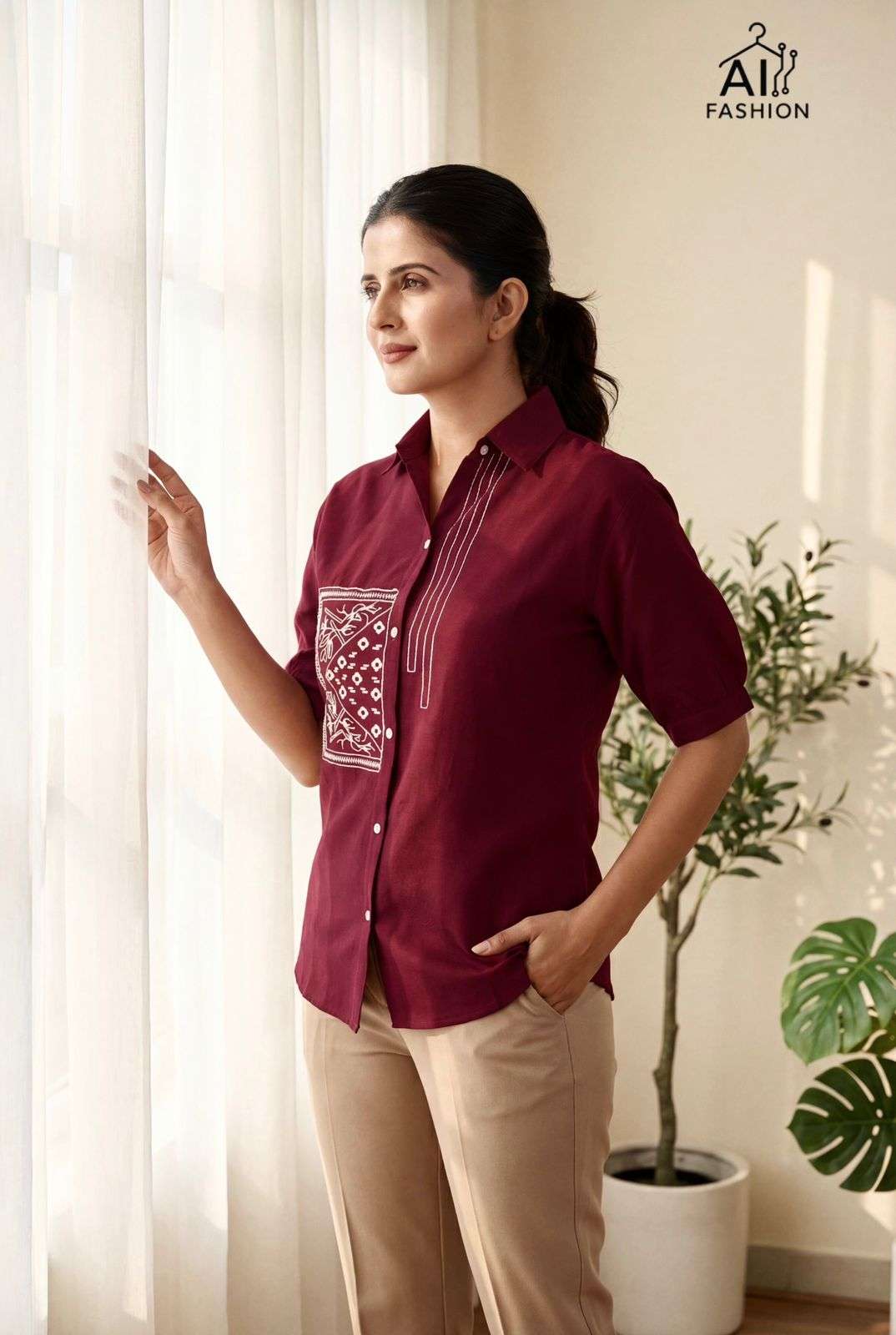 INLI CLASSY LOOK FANCY CAUSAL LOOKS LADIES SHIRT