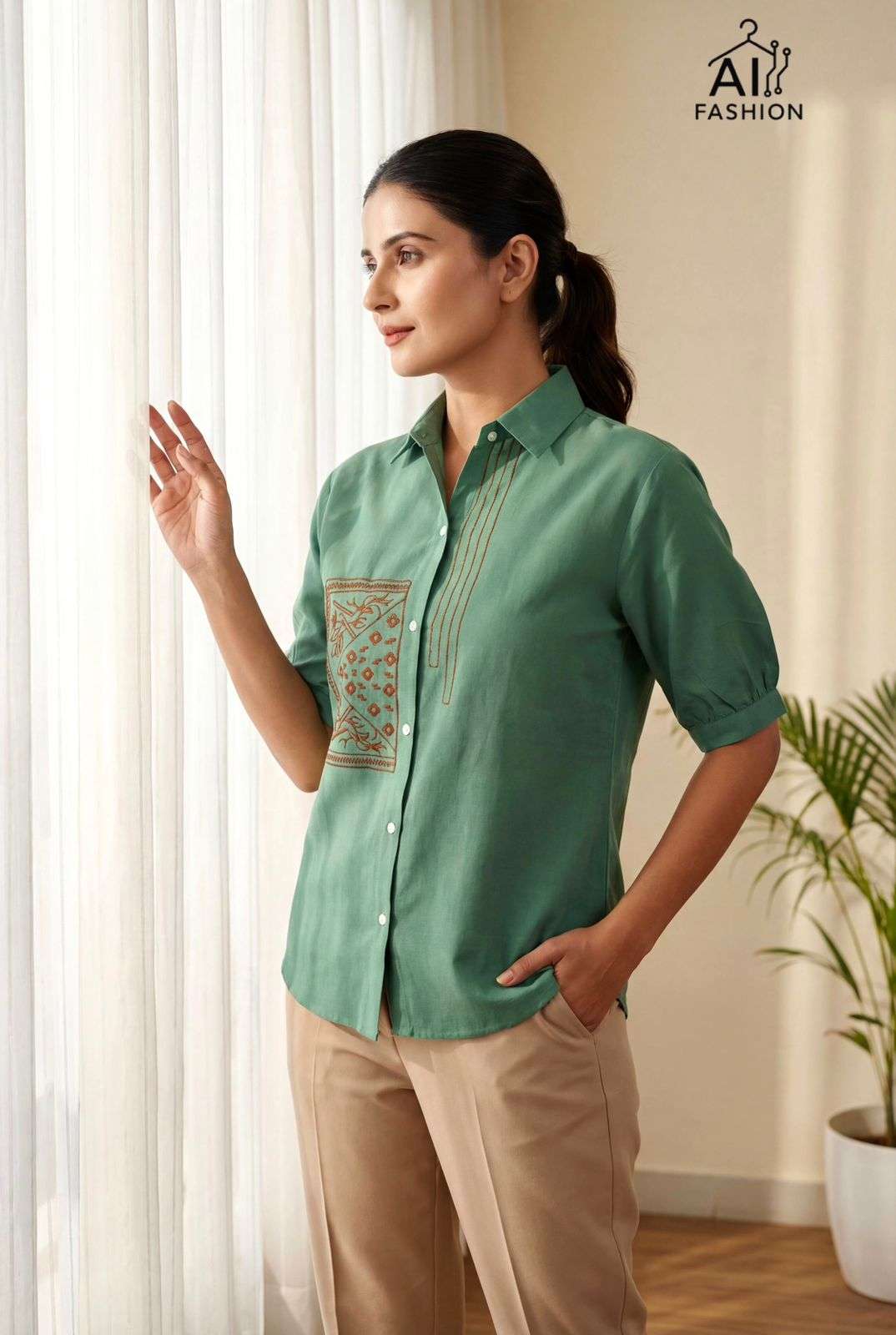 INLI CLASSY LOOK FANCY CAUSAL LOOKS LADIES SHIRT
