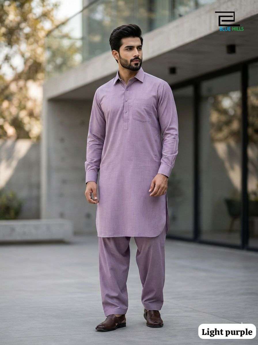 INLI PATHANI VOL 1 COTTON MENS WEAR KURTA WITH BOTTOM PAIR 